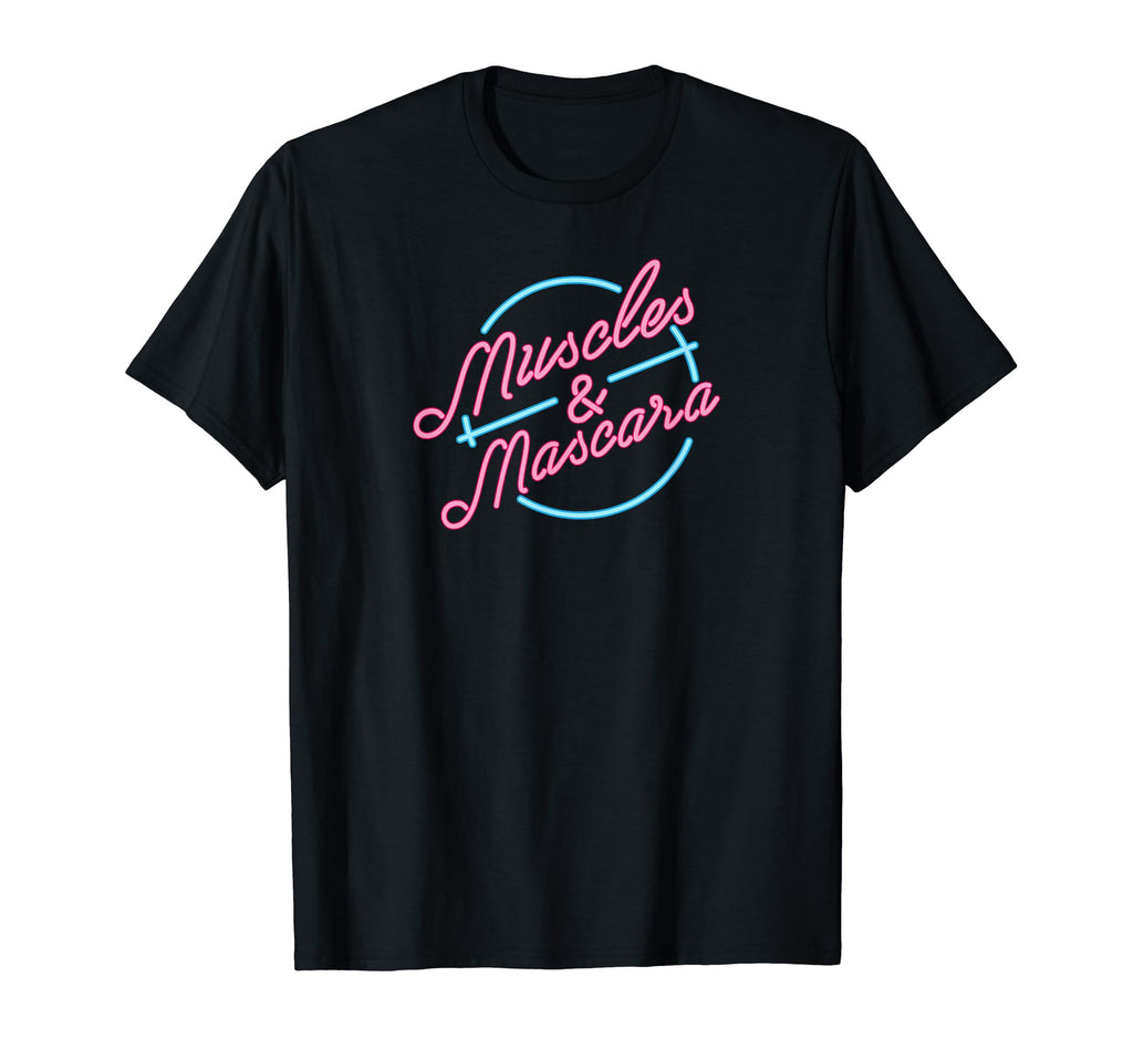 Muscles And Mascara Ladies 80S Neon T-Shirt - Novelty Apparel Men Women - T-Shirt, Sweatshirt, Hoodie