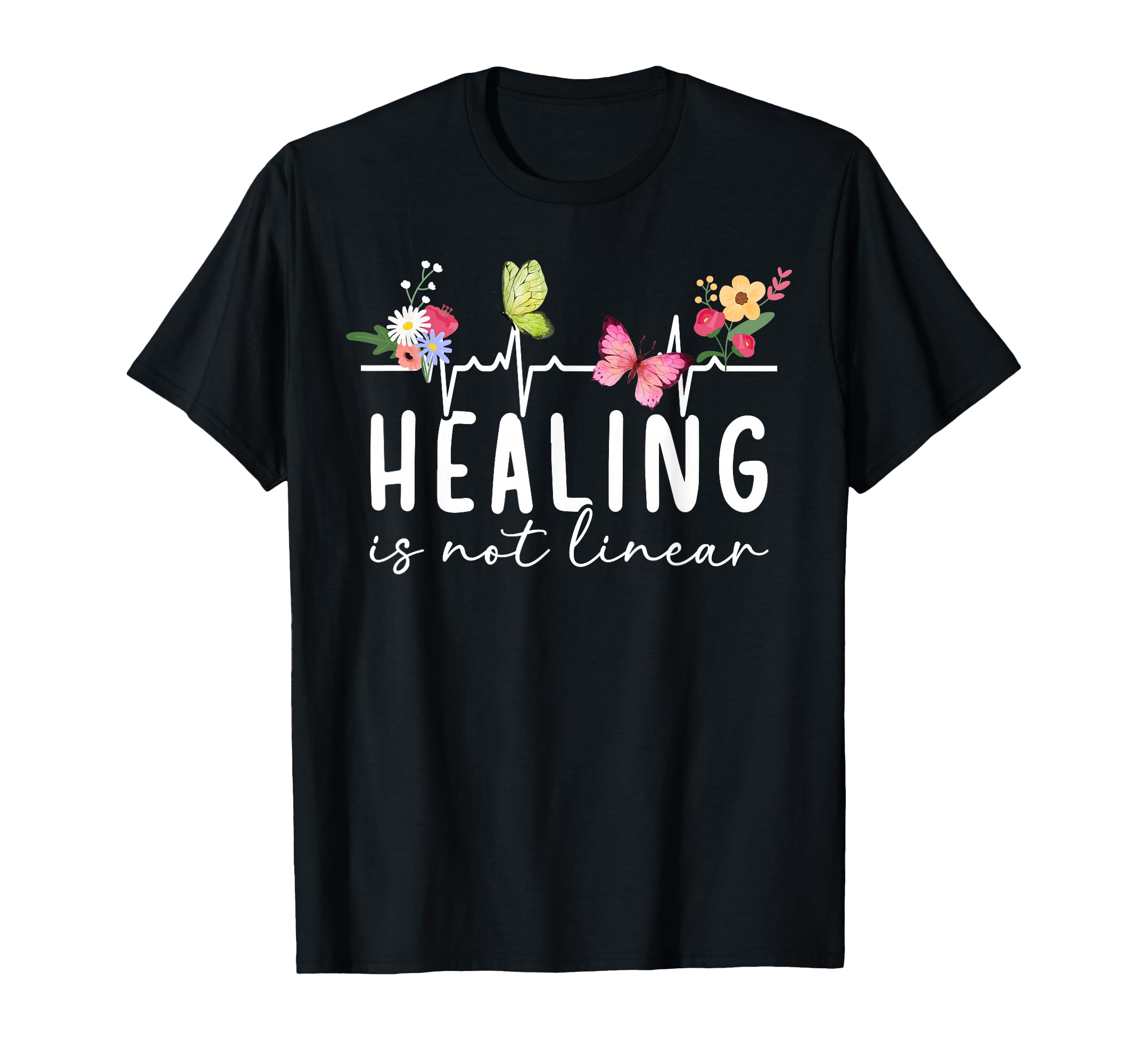 Healing Is Not Linear Mental Health T-Shirt - Streetwear Style for Adults - T-Shirt, Sweatshirt, Hoodie