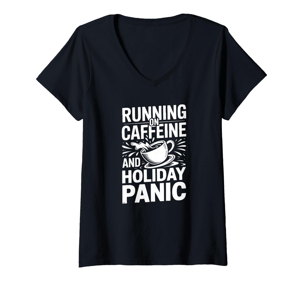 Womens Running Caffeine And Holiday T-Shirt - Fun Novelty Design Men Women - T-Shirt, Sweatshirt, Hoodie