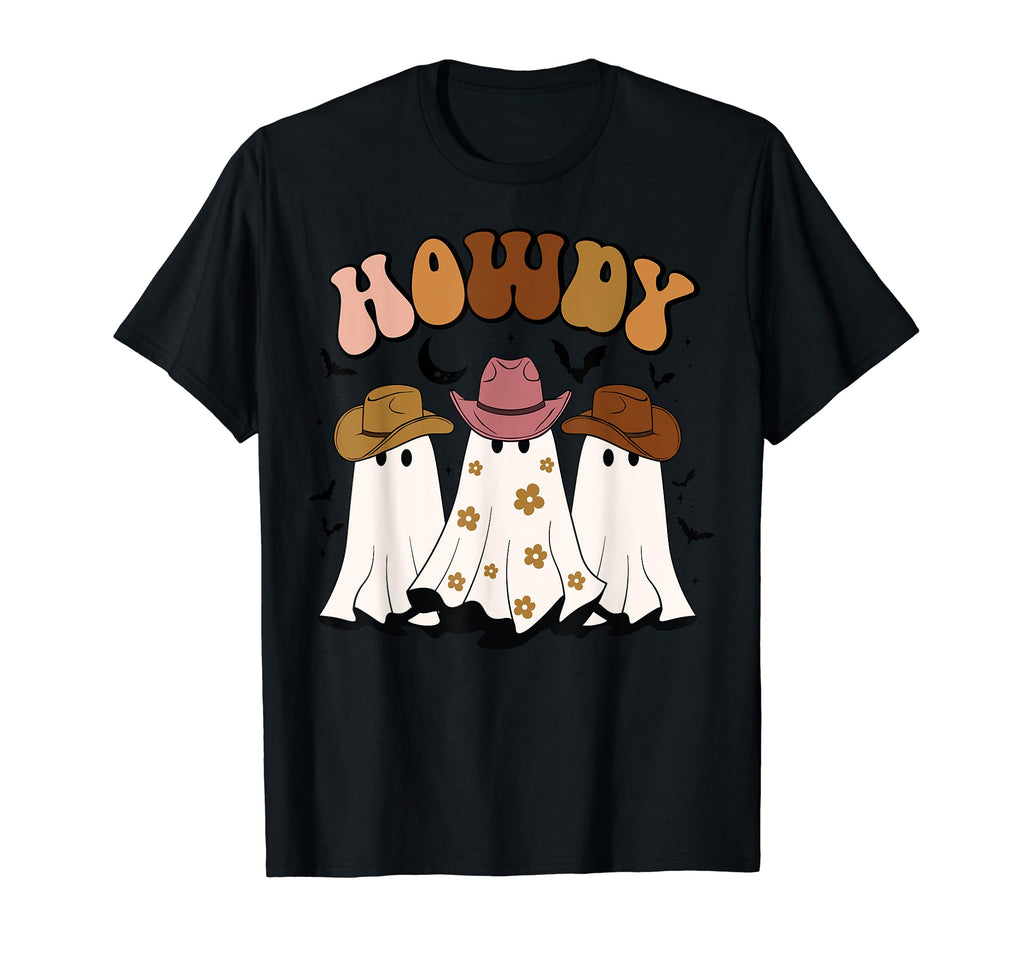 Funny Halloween Howdy Boo Ghost T-Shirt - Minimalist Print for Adults - T-Shirt, Sweatshirt, Hoodie