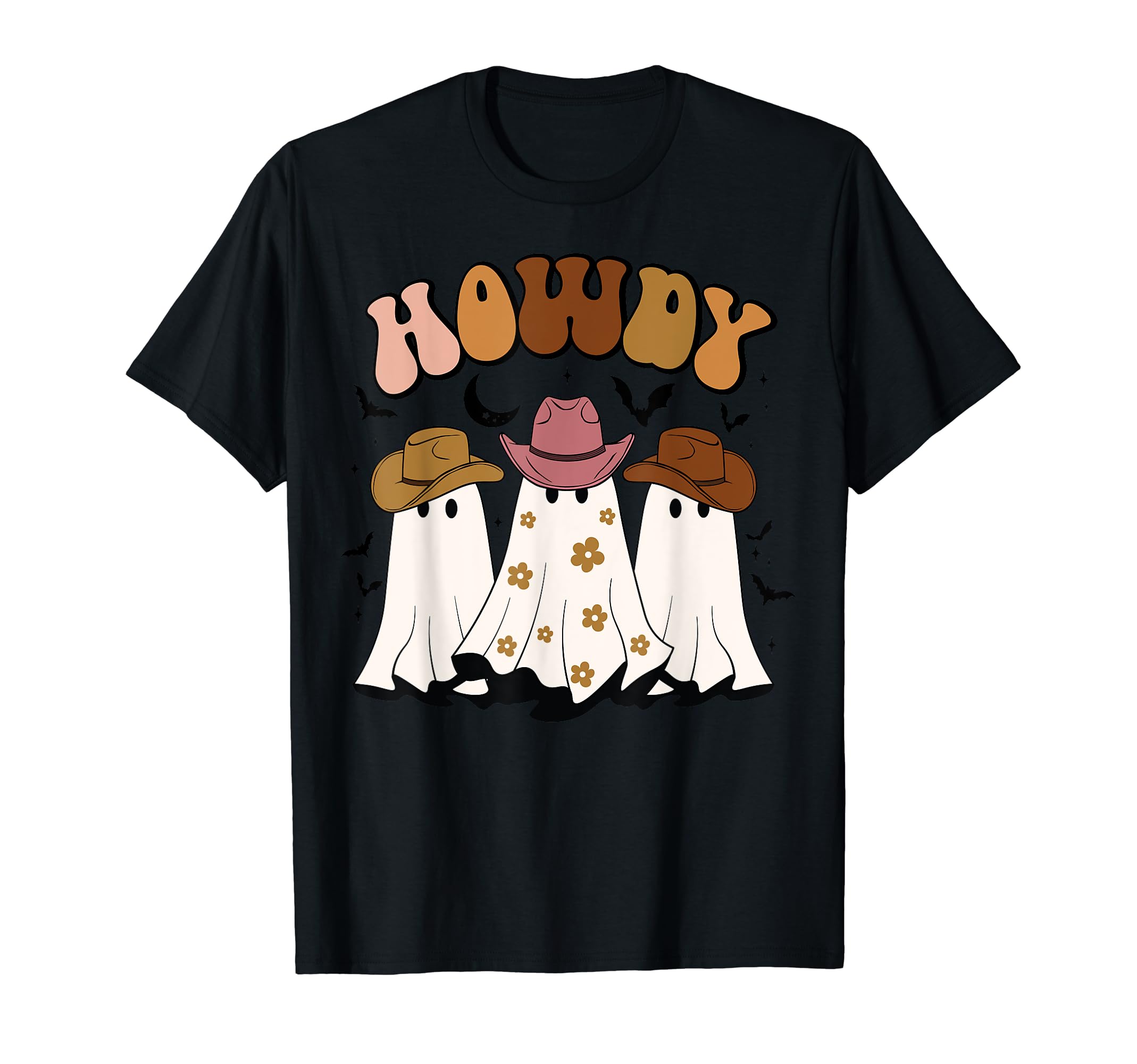 Funny Halloween Howdy Boo Ghost T-Shirt - Minimalist Print for Adults - T-Shirt, Sweatshirt, Hoodie