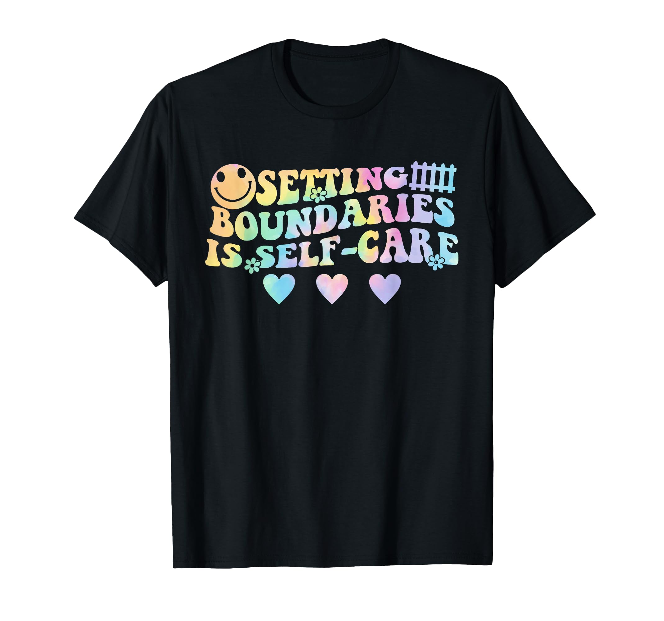 Setting Boundaries Is Self Care T-Shirt - Trendy Graphic Unisex - T-Shirt, Sweatshirt, Hoodie