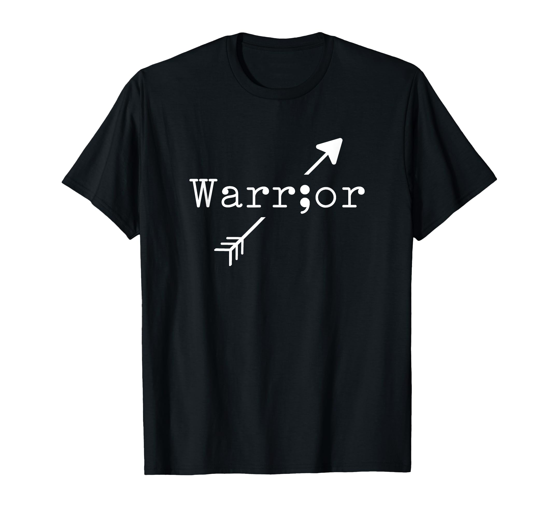 Warrior Semicolon Suicide Prevention T-Shirt - Novelty Apparel Unisex - T-Shirt, Sweatshirt, Hoodie