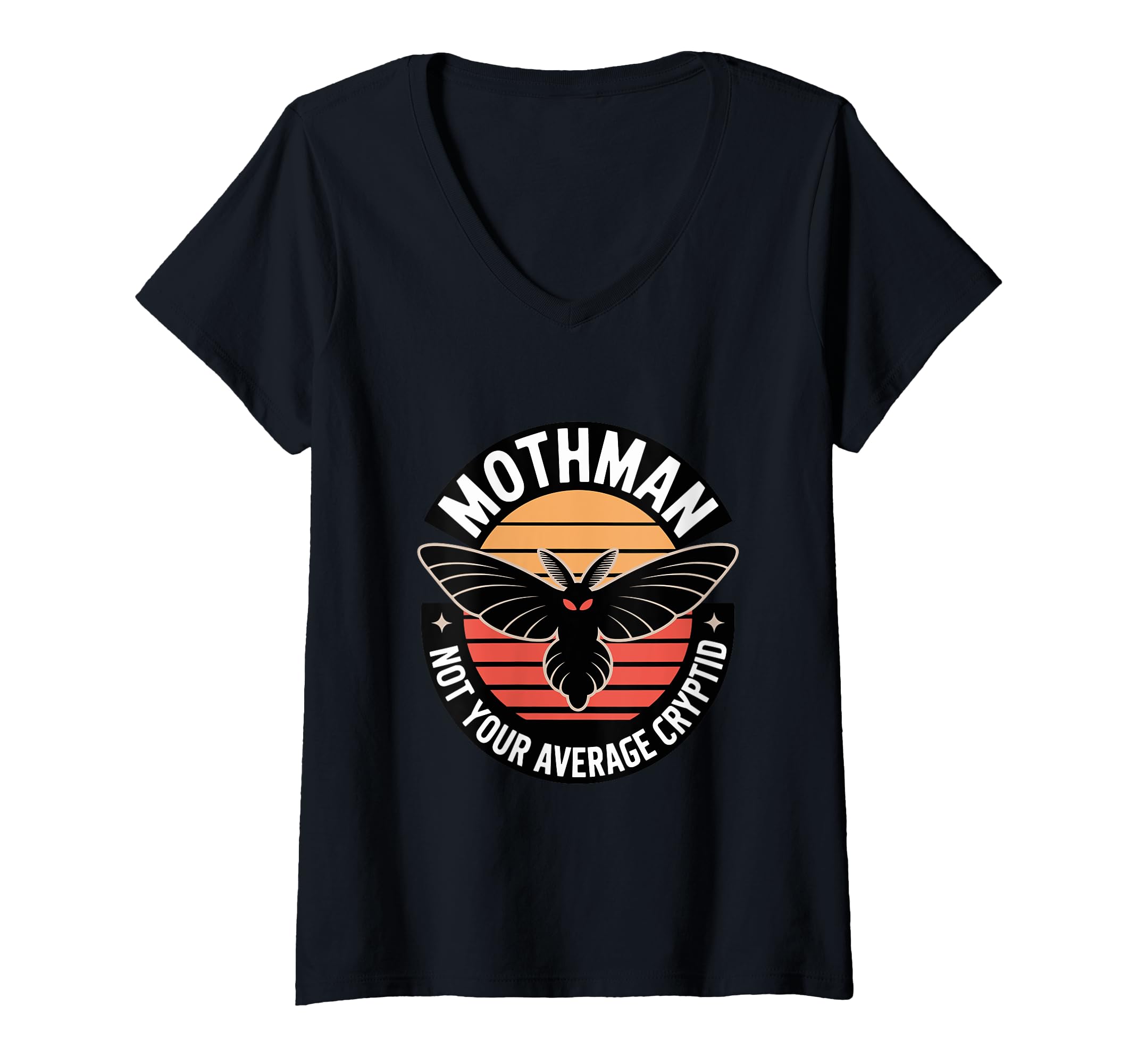 Womens Moth Mann Cryptid Anti Social T-Shirt - Custom Art Print Men Women - T-Shirt, Sweatshirt, Hoodie
