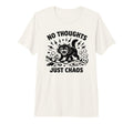 No Thoughts Just Chaos Cat Tri Blend T-Shirt - Aesthetic Graphic Unisex - T-Shirt, Sweatshirt, Hoodie