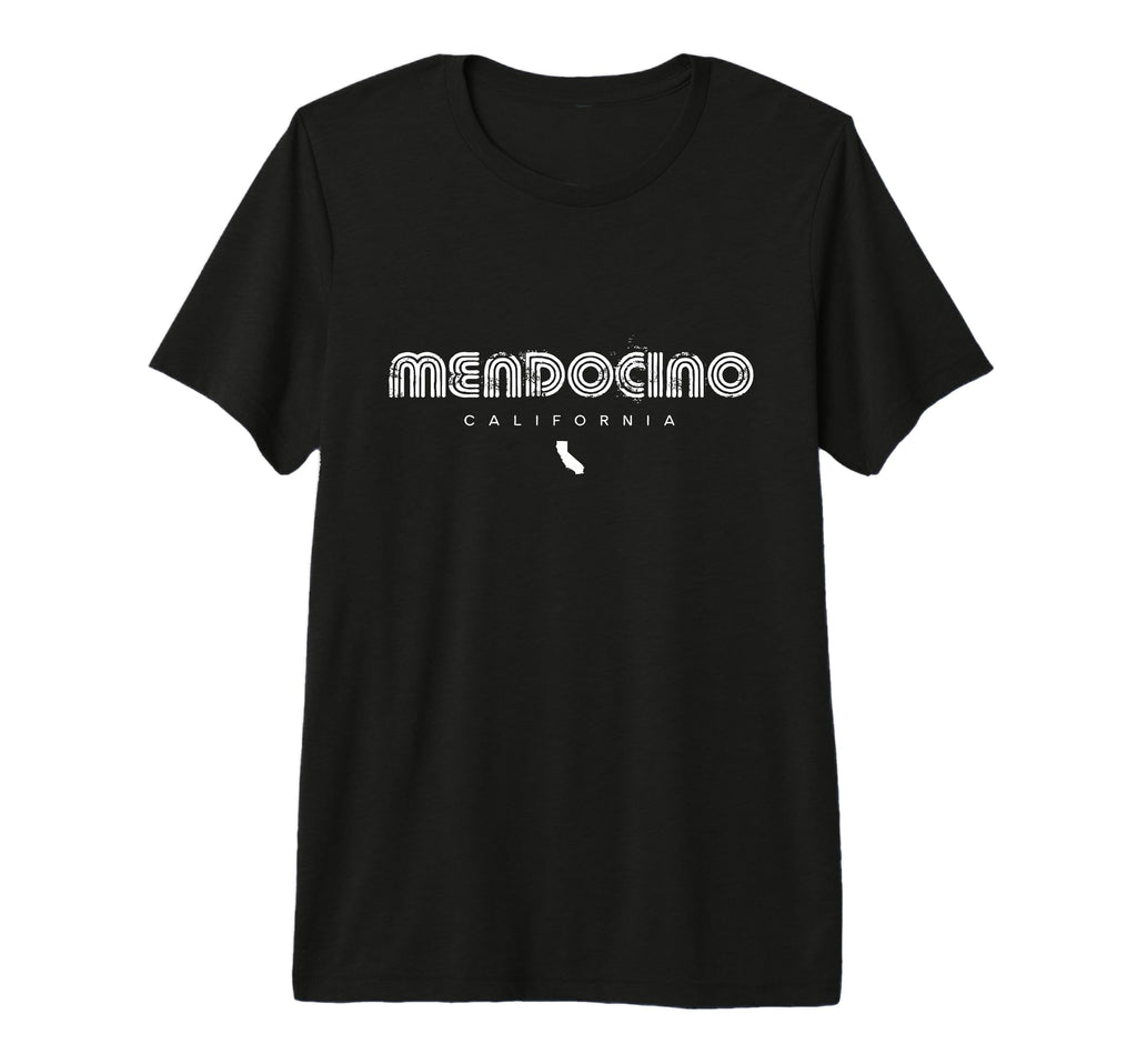 Mendocino California Ca 70S 80S T-Shirt - Fun Novelty Design Men Women - T-Shirt, Sweatshirt, Hoodie