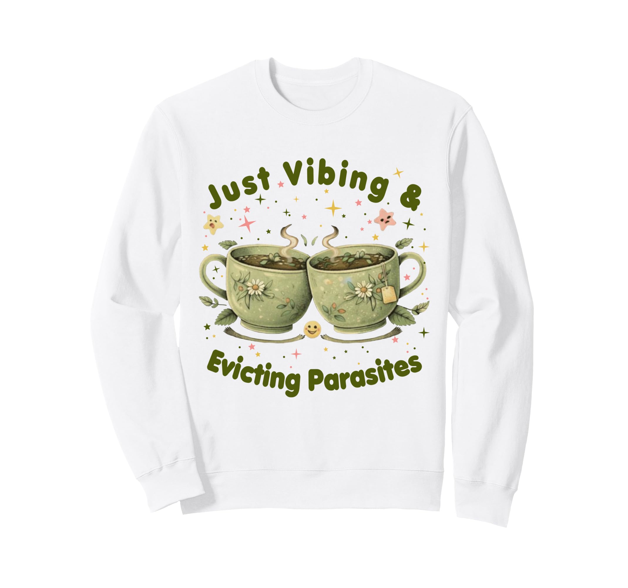 Funny Wellness Vibes Aesthetic Tea Sweatshirt - Unique Graphic Men Women - T-Shirt, Sweatshirt, Hoodie
