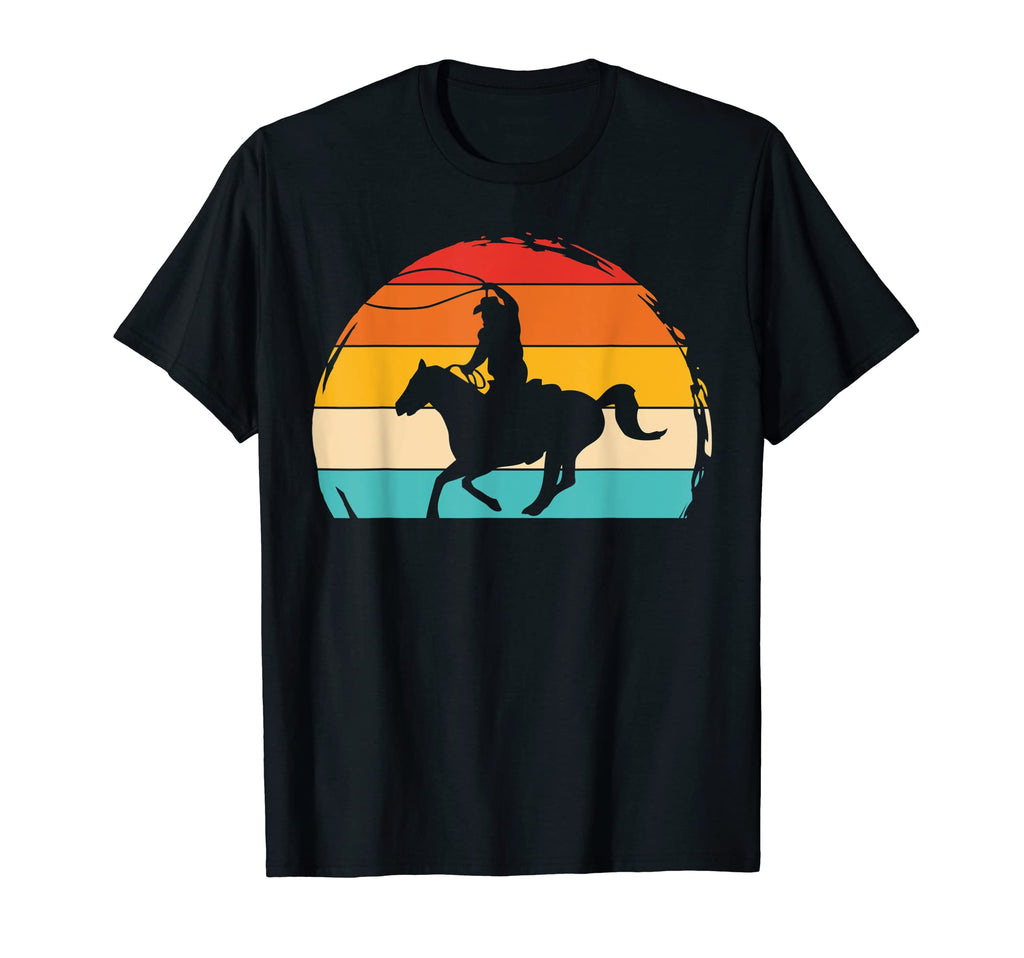 Sunset Rodeo Cowboy Team Roping T-Shirt - Fun Novelty Design for Adults - T-Shirt, Sweatshirt, Hoodie