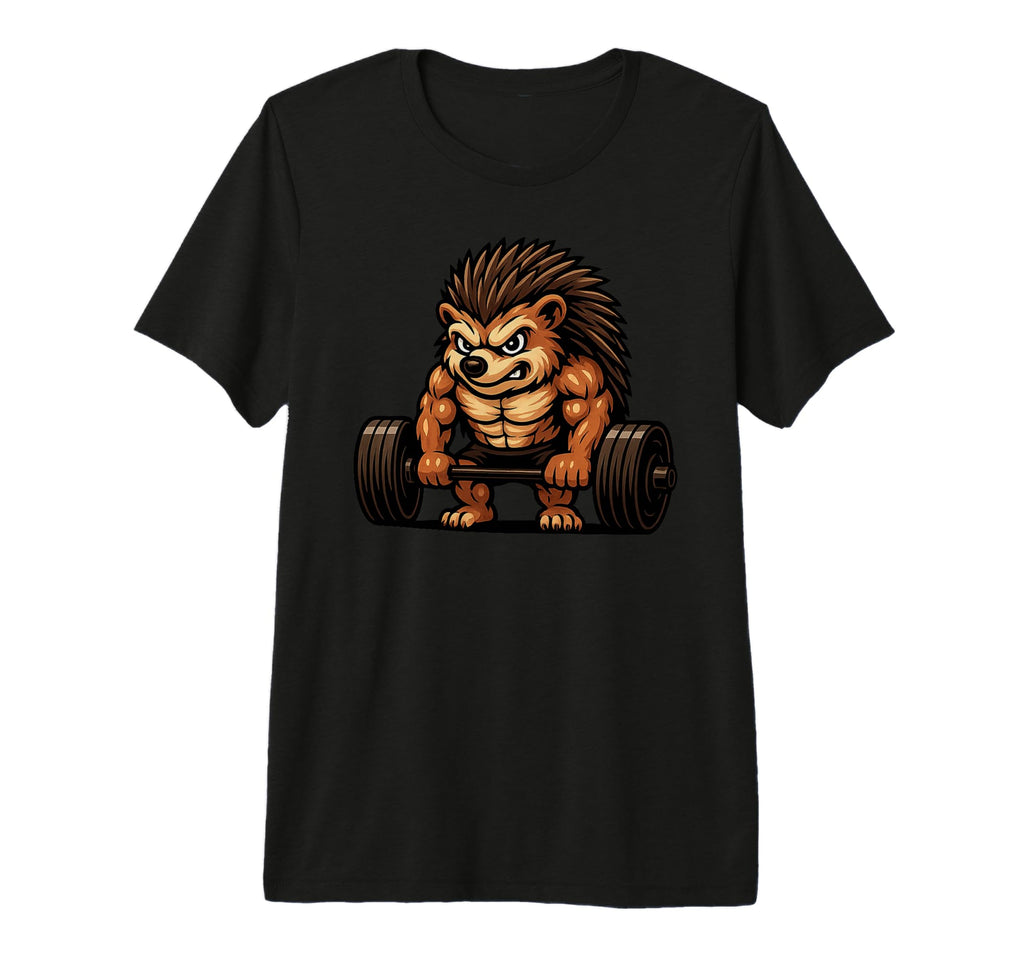 Hedgehog Weightlifting Bodybuilder T-Shirt - Custom Art Print for Adults - T-Shirt, Sweatshirt, Hoodie