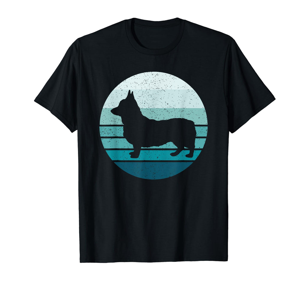 Corgi Dog Blue Sunset Silhouette T-Shirt - Minimalist Print Unisex - T-Shirt, Sweatshirt, Hoodie