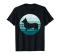 Corgi Dog Blue Sunset Silhouette T-Shirt - Minimalist Print Unisex - T-Shirt, Sweatshirt, Hoodie