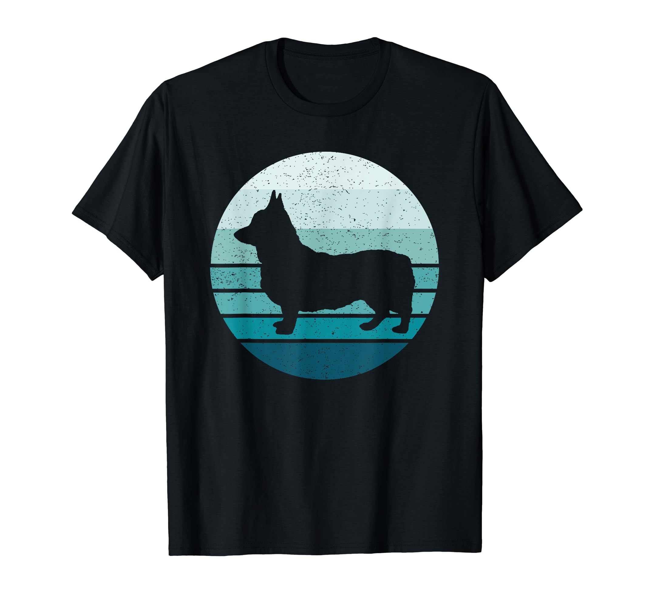 Corgi Dog Blue Sunset Silhouette T-Shirt - Minimalist Print Unisex - T-Shirt, Sweatshirt, Hoodie
