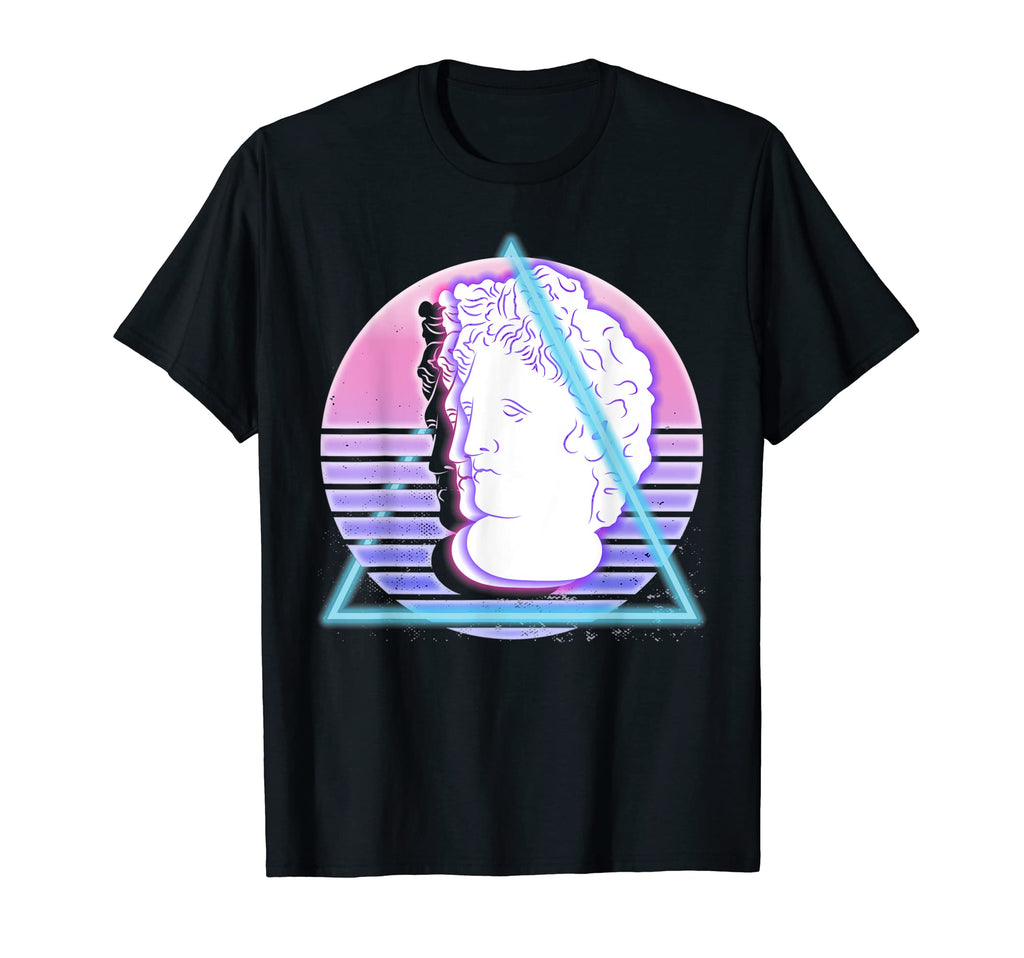 Vaporwave Aesthetic Glitch Greek T-Shirt - Casual Everyday Wear for Adults - T-Shirt, Sweatshirt, Hoodie