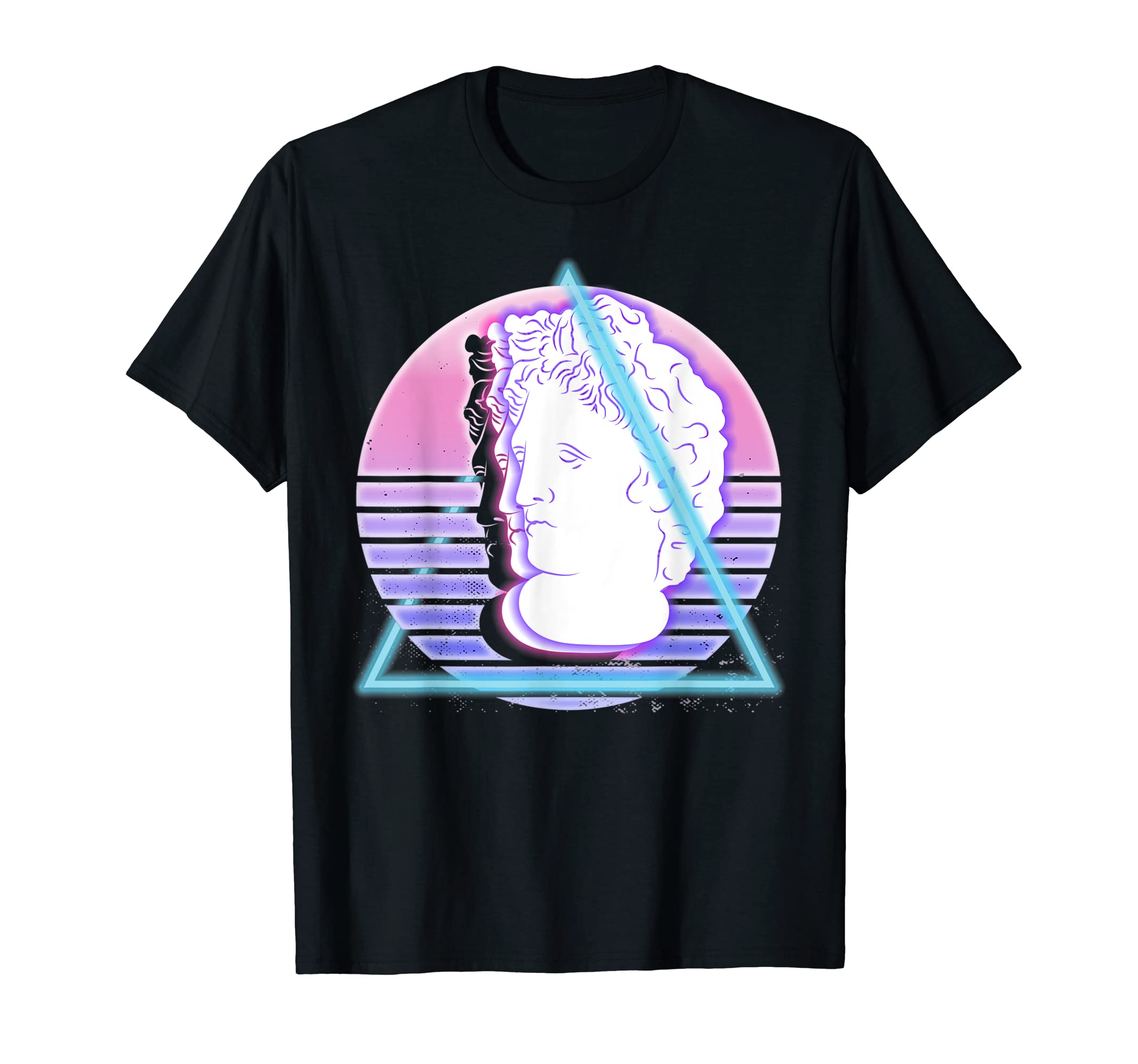 Vaporwave Aesthetic Glitch Greek T-Shirt - Casual Everyday Wear for Adults - T-Shirt, Sweatshirt, Hoodie