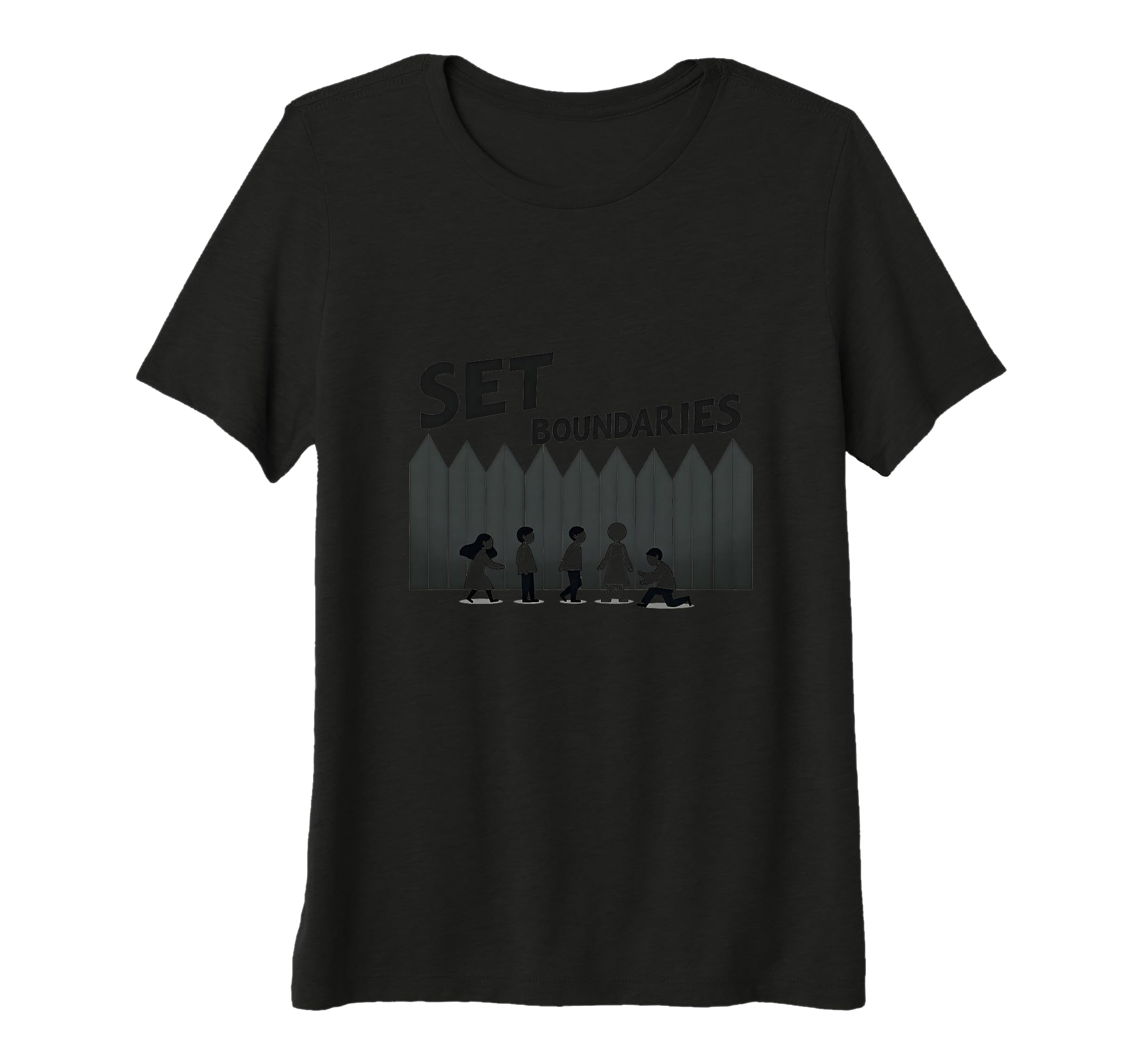 Set Boundaries Empowering Wall Art Self T-Shirt - Graphic Print for Adults - T-Shirt, Sweatshirt, Hoodie