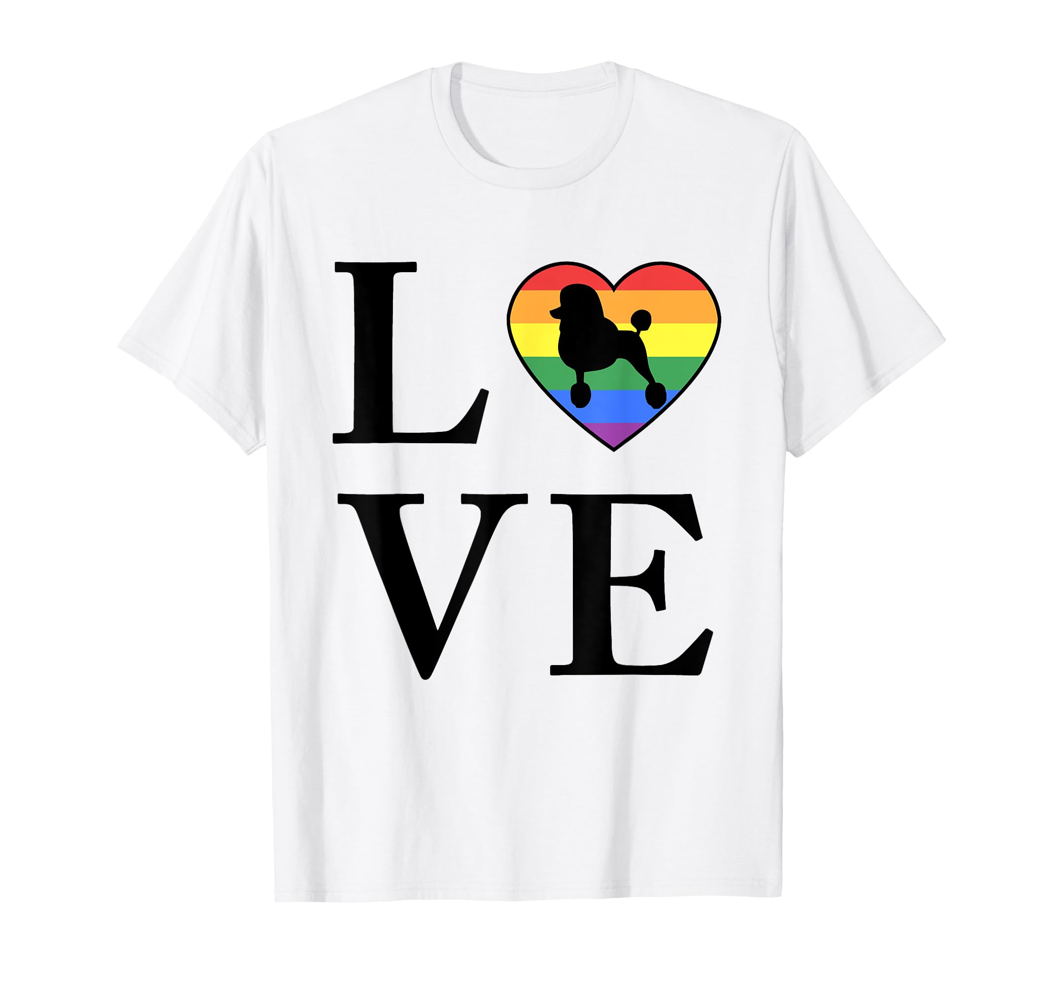 Dog Breed Poodle Word Love Typography T-Shirt - Unique Graphic for Adults - T-Shirt, Sweatshirt, Hoodie