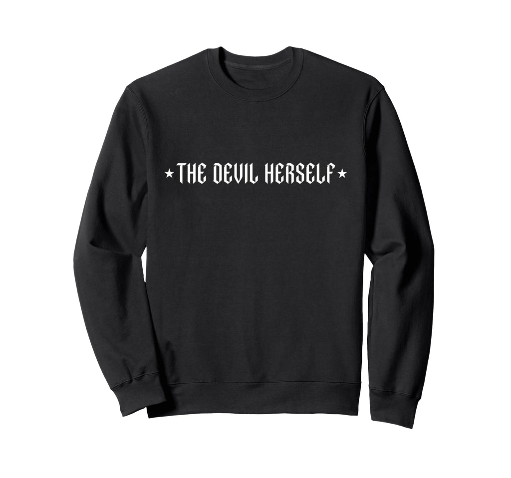 Devil Herself Occult Dark Feminine Sweatshirt - Aesthetic Graphic Unisex - T-Shirt, Sweatshirt, Hoodie