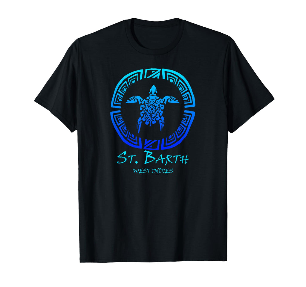 St Barth West Indies Tribal Turtle T-Shirt - Aesthetic Graphic Unisex - T-Shirt, Sweatshirt, Hoodie