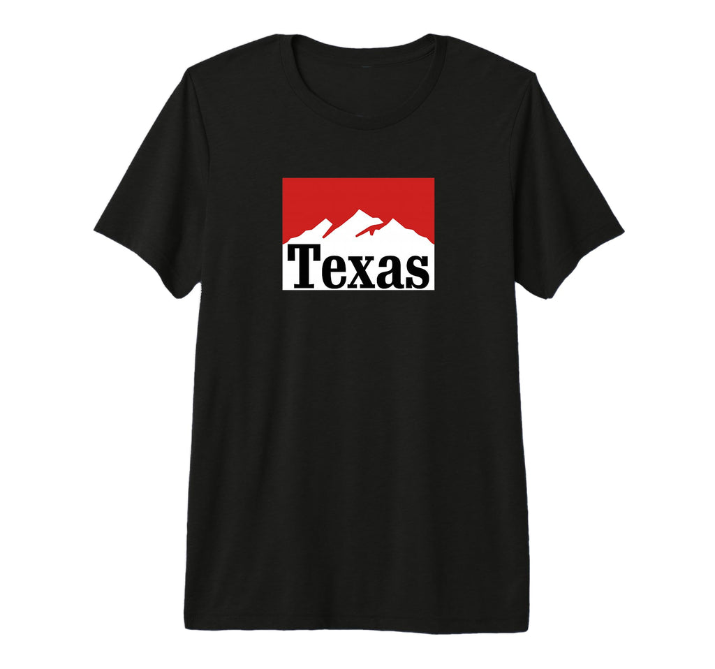 Texas 90S Street Mountain Tri Blend T-Shirt - Unique Graphic Unisex - T-Shirt, Sweatshirt, Hoodie