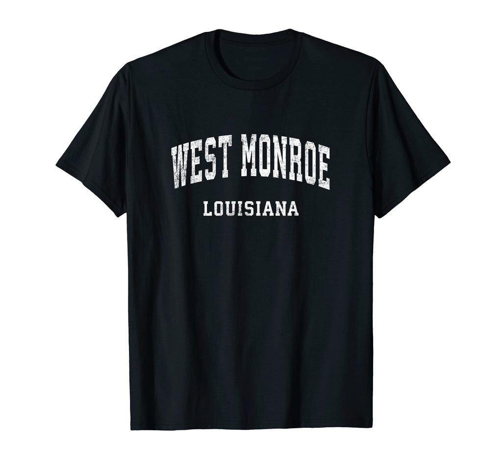 West Monroe Louisiana La Athletic T-Shirt - Fun Novelty Design for Adults - T-Shirt, Sweatshirt, Hoodie