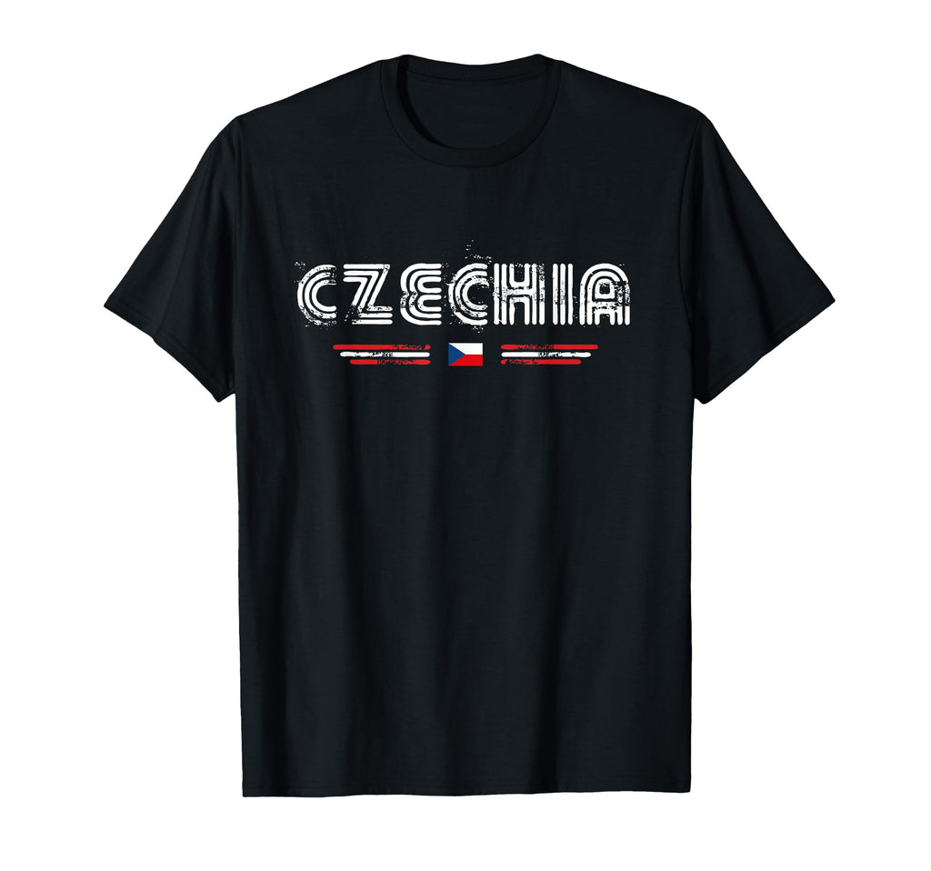 Czechia 70S 80S Type Flag T-Shirt - Trendy Graphic Men Women - T-Shirt, Sweatshirt, Hoodie