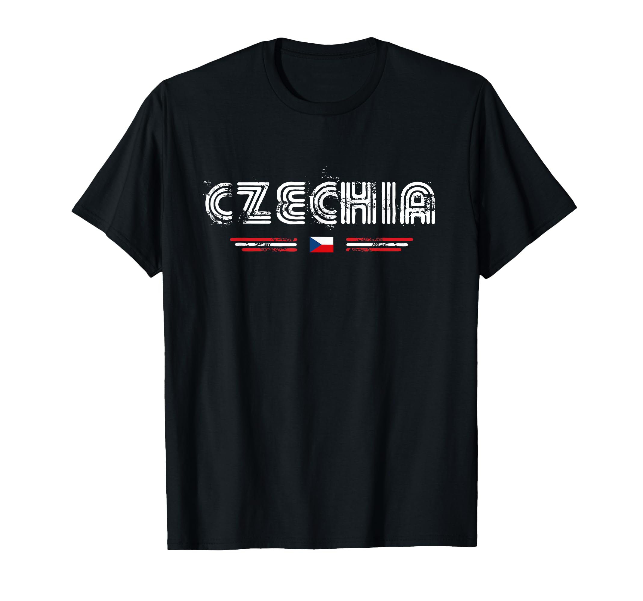 Czechia 70S 80S Type Flag T-Shirt - Trendy Graphic Men Women - T-Shirt, Sweatshirt, Hoodie