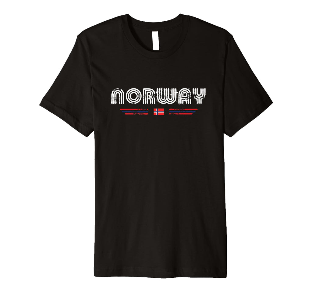 Norway 70S 80S Type Flag T-Shirt - Aesthetic Graphic Unisex - T-Shirt, Sweatshirt, Hoodie