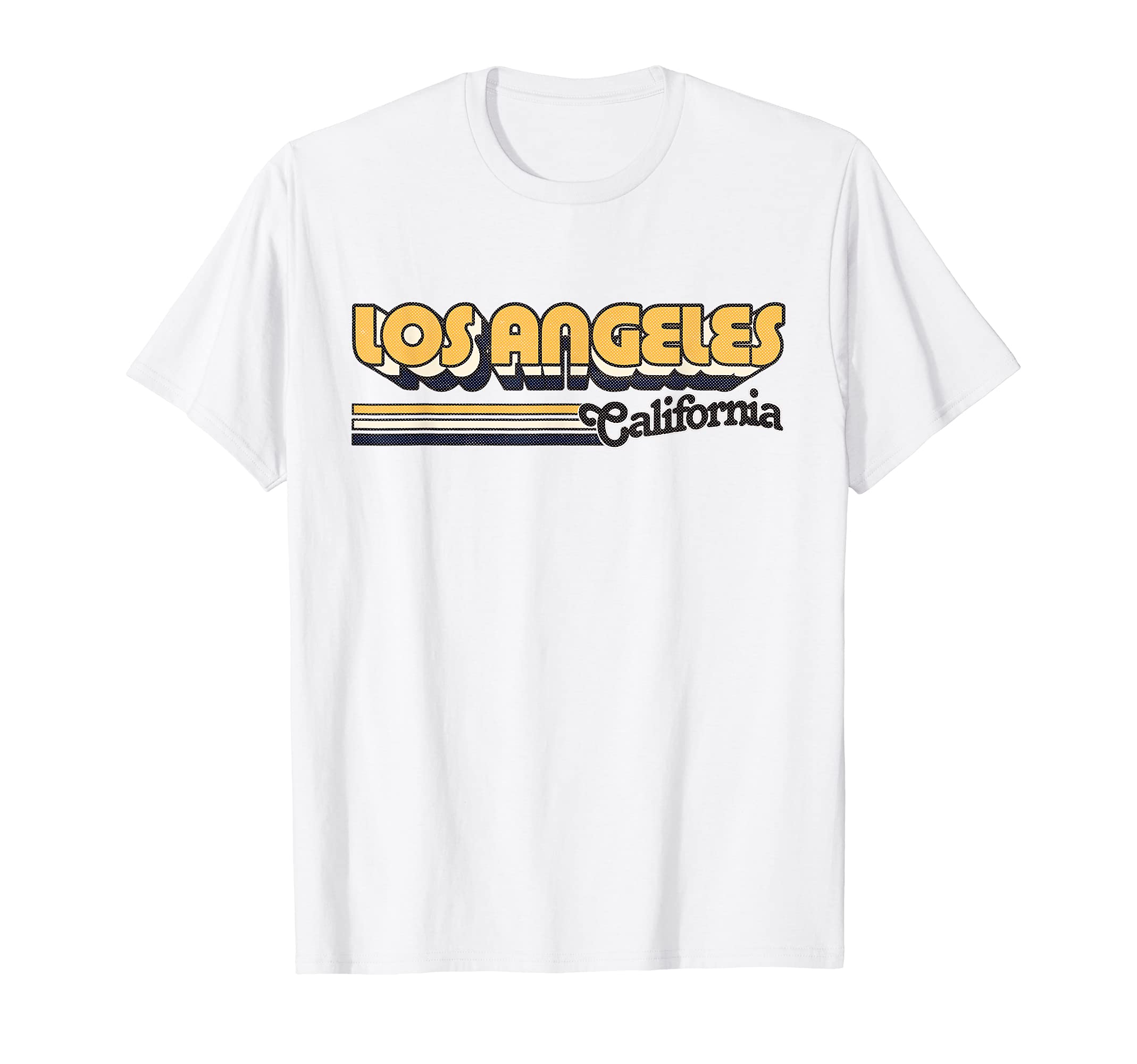 Los Angeles Stripes 70S Typography T-Shirt - Unique Graphic for Adults - T-Shirt, Sweatshirt, Hoodie