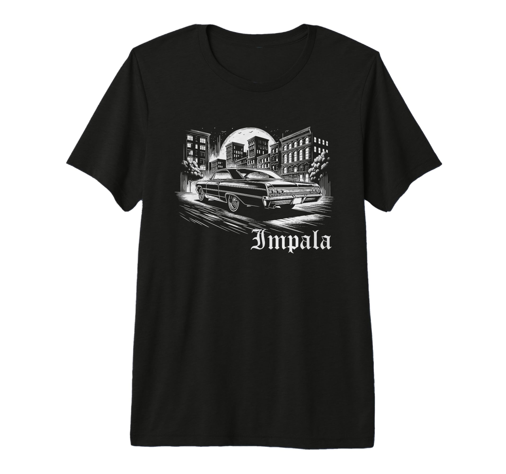 Old School Impala Muscle Car Hot Rod T-Shirt - Unique Graphic for Adults - T-Shirt, Sweatshirt, Hoodie