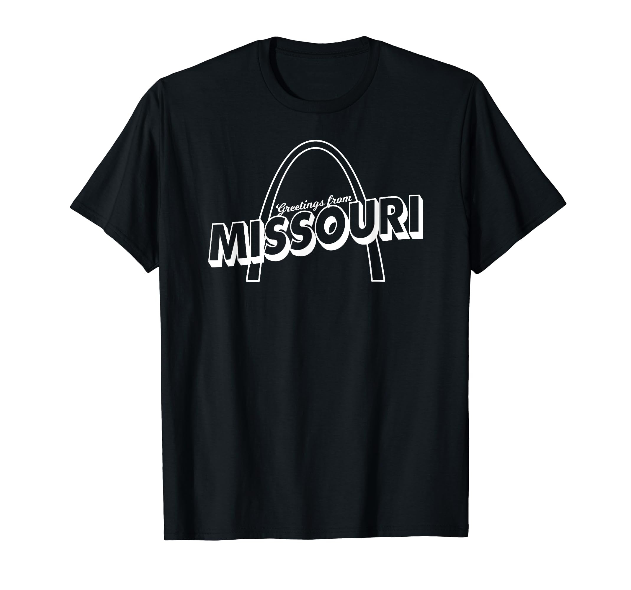 Missouri Arch Large Letter Postcard T-Shirt - Unique Graphic for Adults - T-Shirt, Sweatshirt, Hoodie