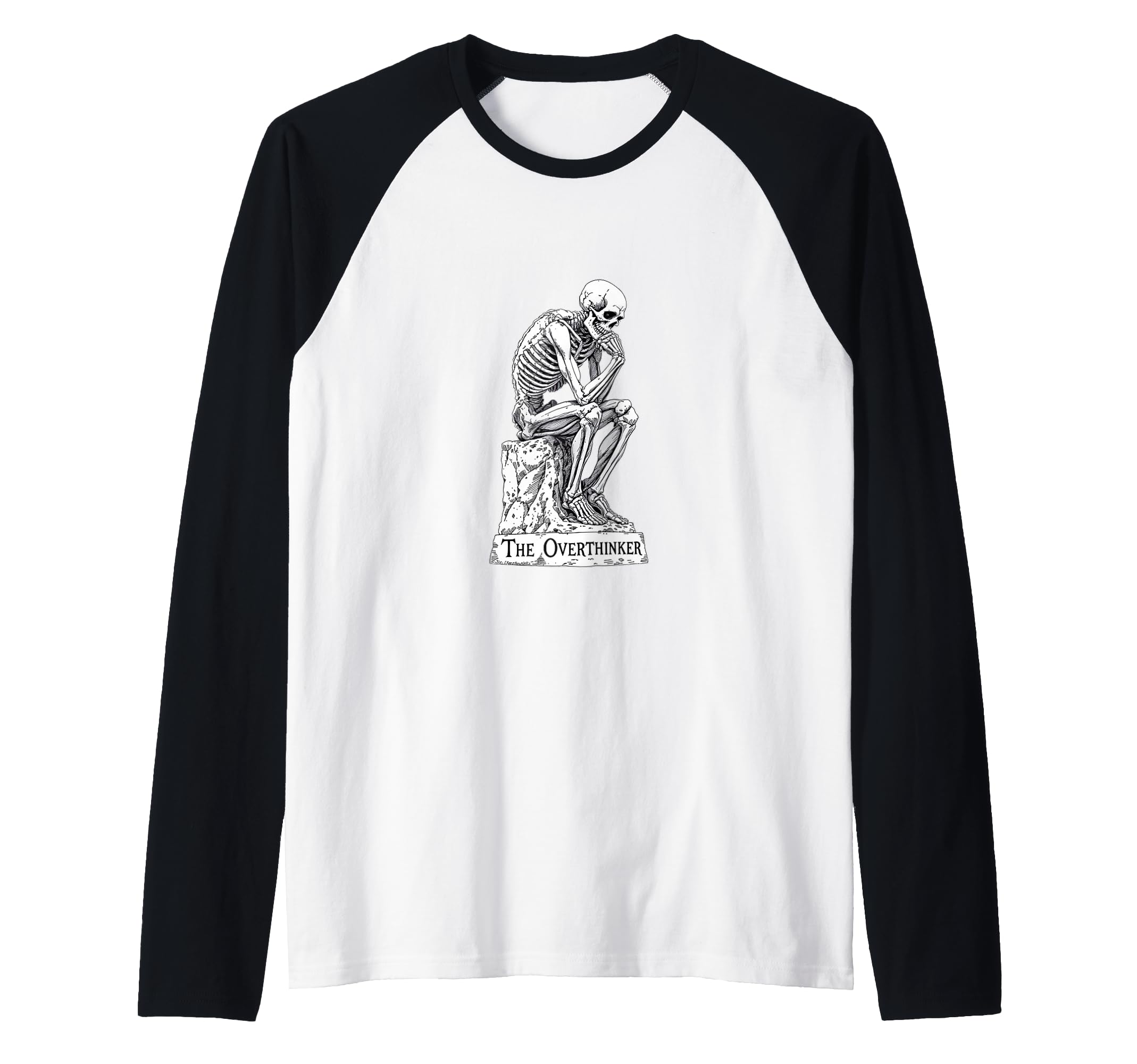 Skeleton Overthinker Funny Dark Hoodie - Casual Everyday Wear for Adults - T-Shirt, Sweatshirt, Hoodie