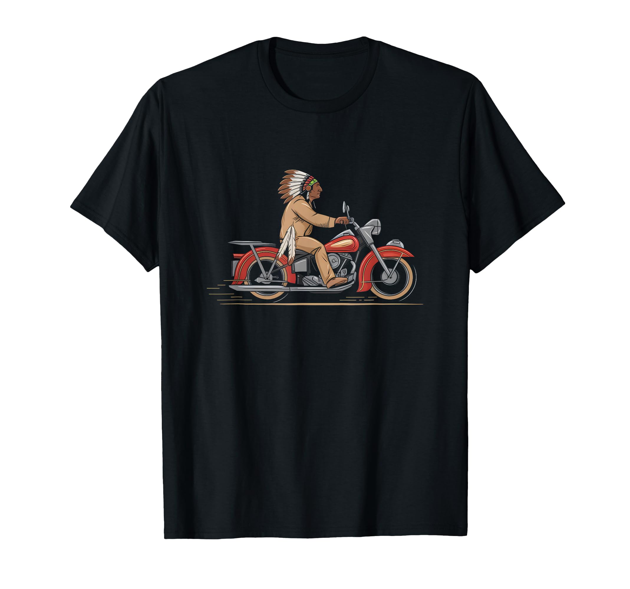 Native American Motorcycle Rider T-Shirt - Casual Everyday Wear Unisex - T-Shirt, Sweatshirt, Hoodie