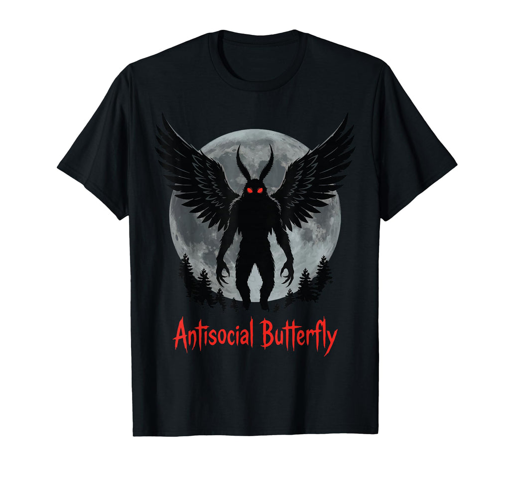 Cryptid Cryptozoology Mothman Introvert Hoodie - Unique Graphic Men Women - T-Shirt, Sweatshirt, Hoodie