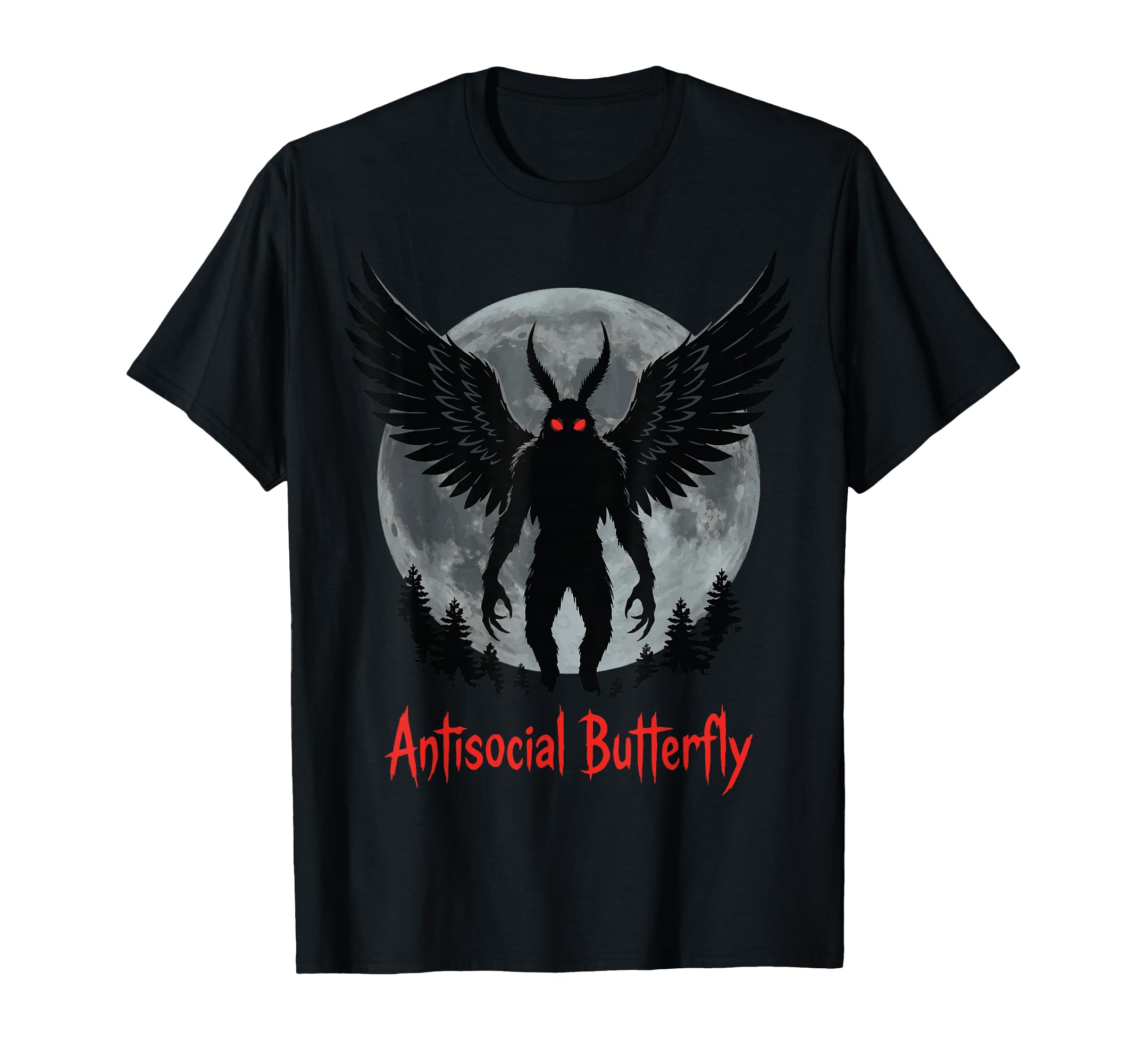 Cryptid Cryptozoology Mothman Introvert Hoodie - Unique Graphic Men Women - T-Shirt, Sweatshirt, Hoodie