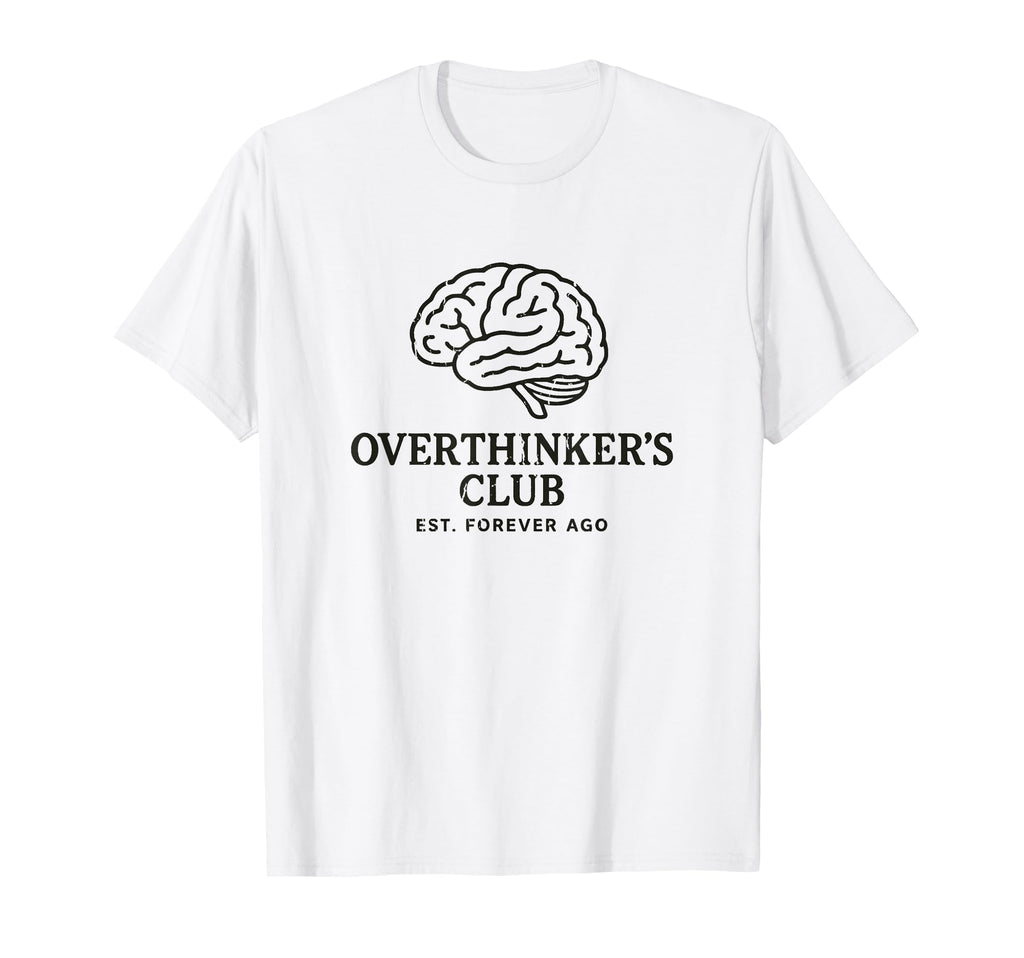 Overthinkers Club Minimalist Brain T-Shirt - Aesthetic Graphic for Adults - T-Shirt, Sweatshirt, Hoodie