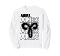Aries Zodiac Typography Astrology Sweatshirt - Trendy Graphic Men Women - T-Shirt, Sweatshirt, Hoodie