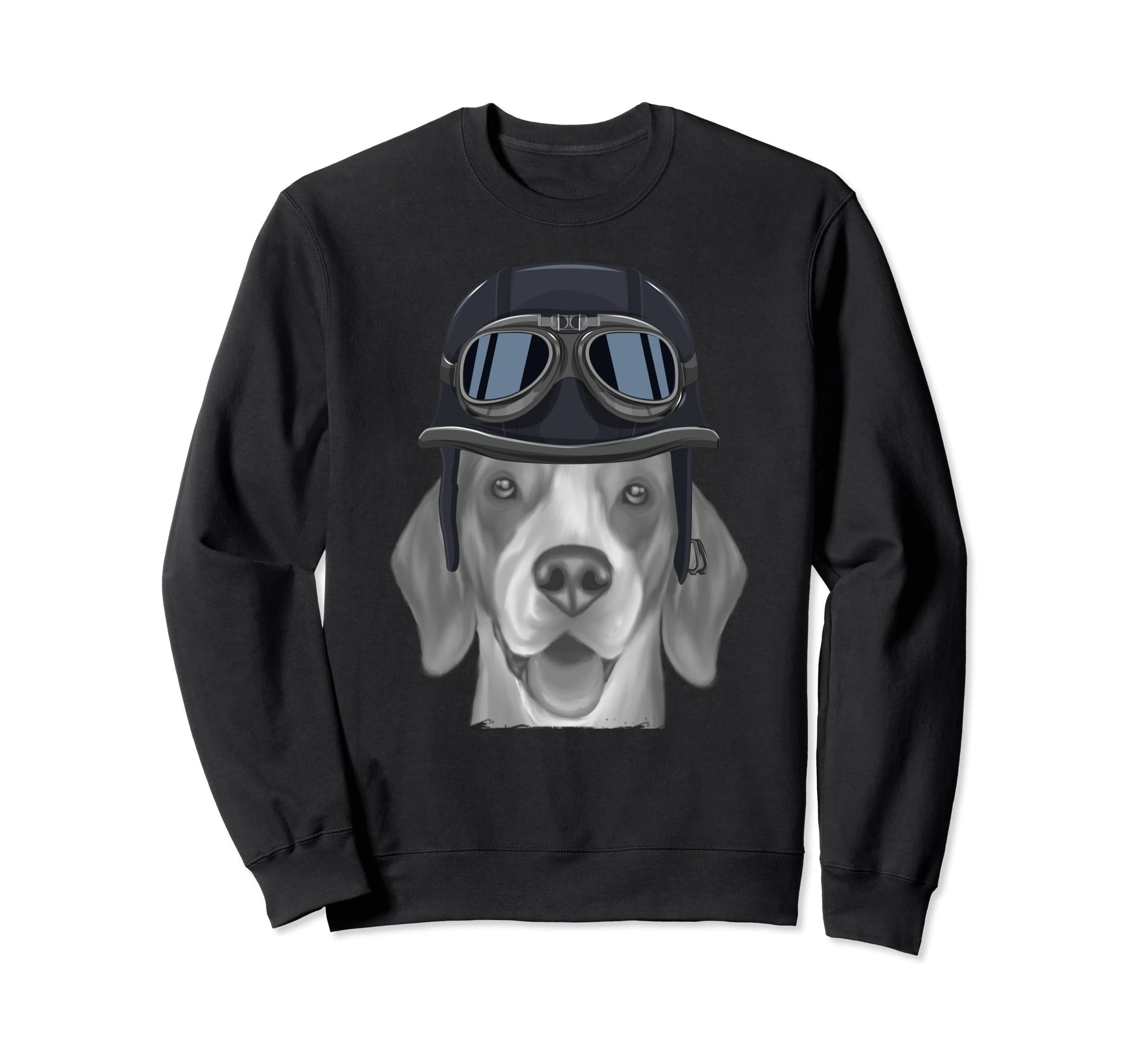 Harrier Wearing Motorcycle Helmet Sweatshirt - Graphic Print Men Women - T-Shirt, Sweatshirt, Hoodie