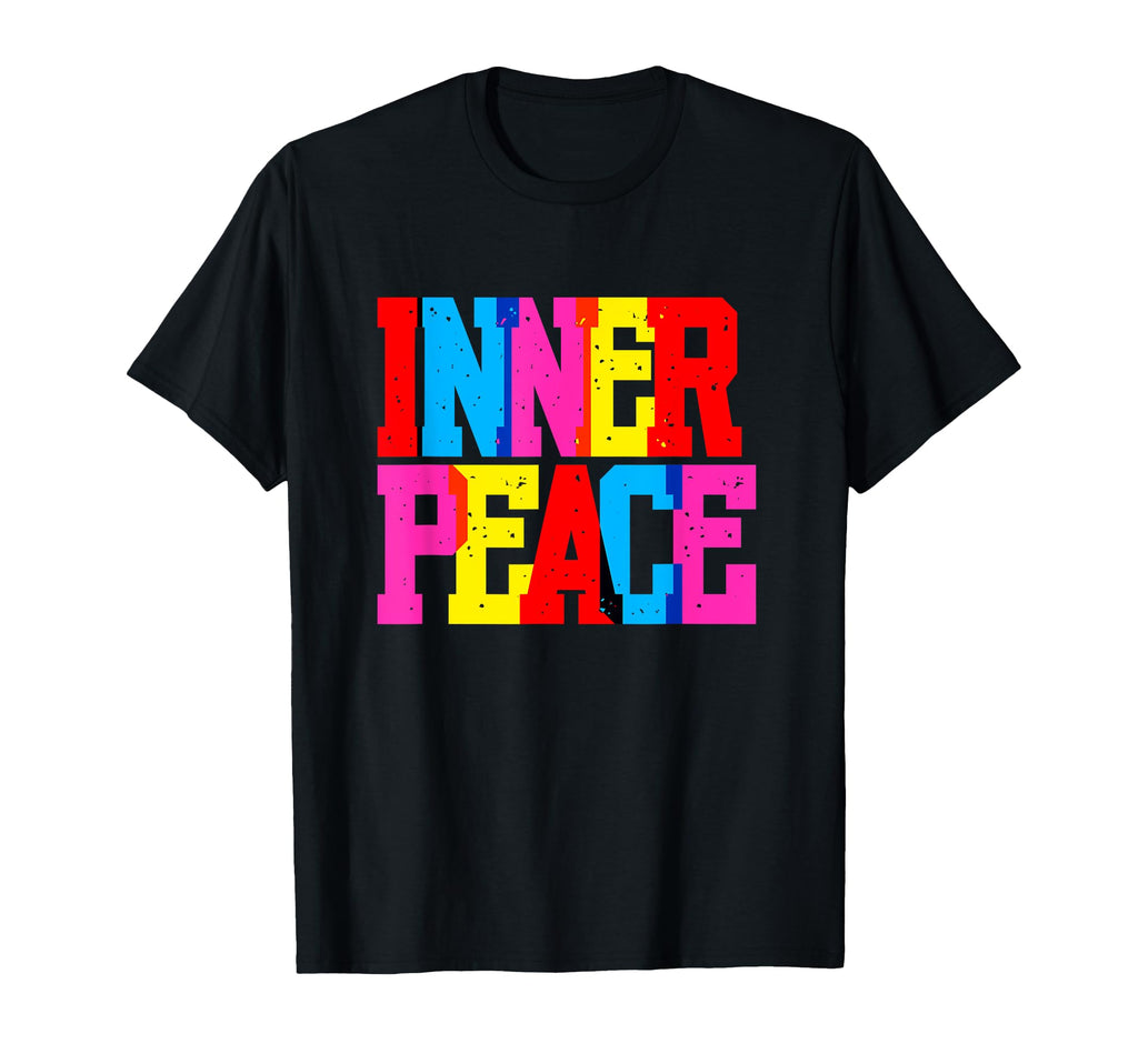 Inner Peace Colorful Typography T-Shirt - Custom Art Print Men Women - T-Shirt, Sweatshirt, Hoodie