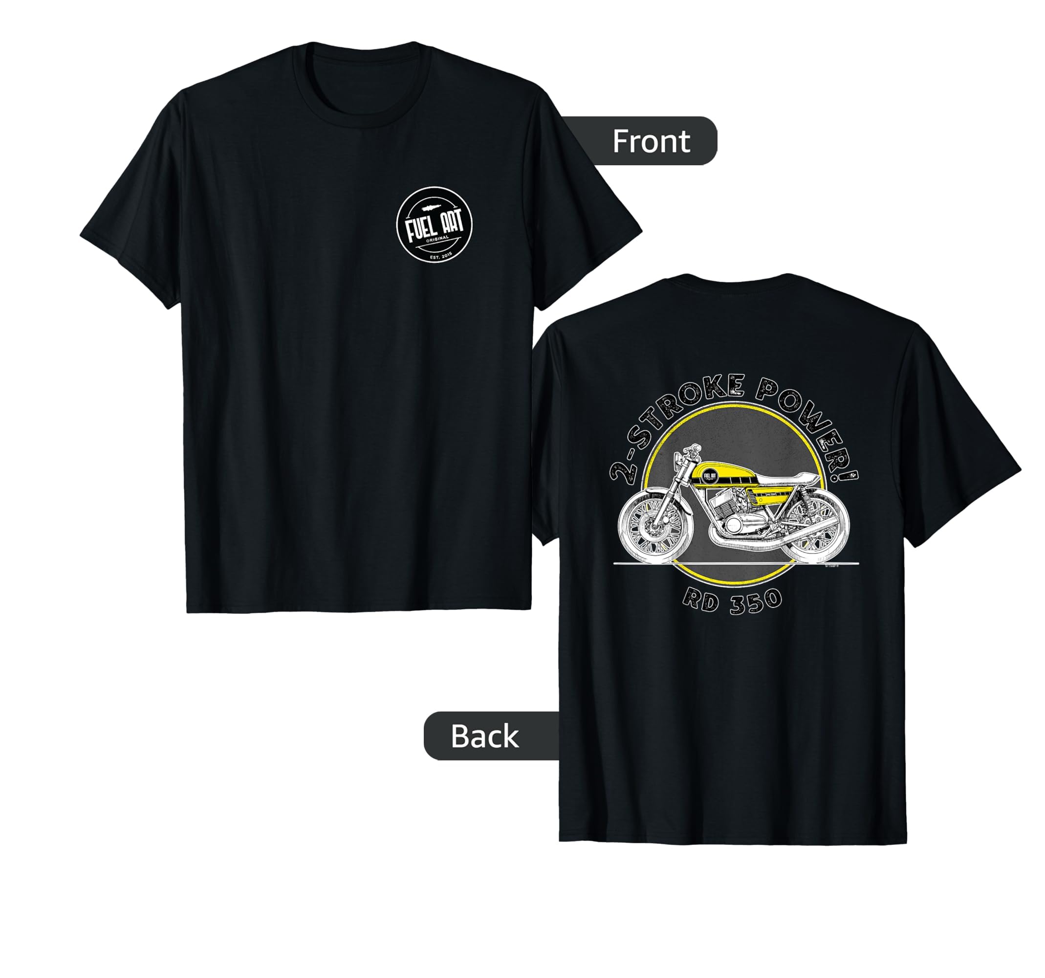 Rd 350 Cafe Racer Motorcycle Sketch T-Shirt - Graphic Print Men Women - T-Shirt, Sweatshirt, Hoodie