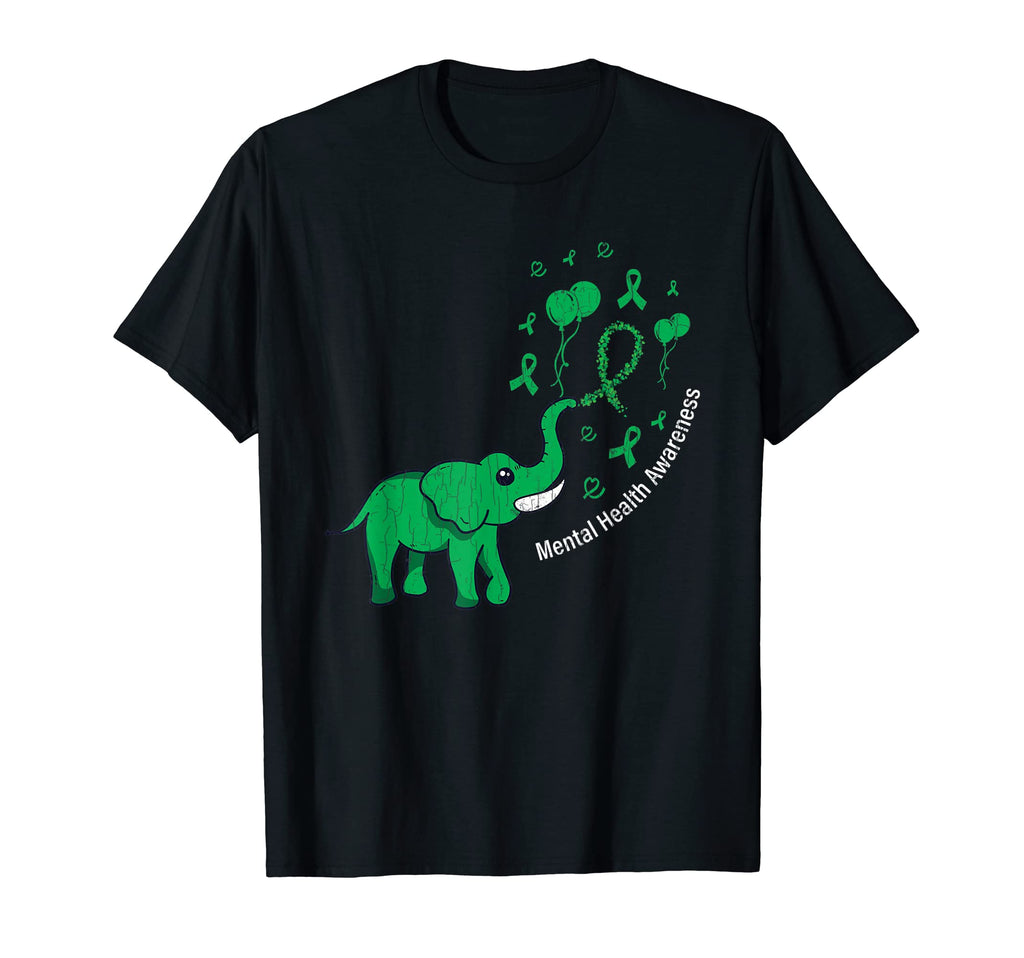 Elephant Mental Health Awareness T-Shirt - Unique Graphic Men Women - T-Shirt, Sweatshirt, Hoodie