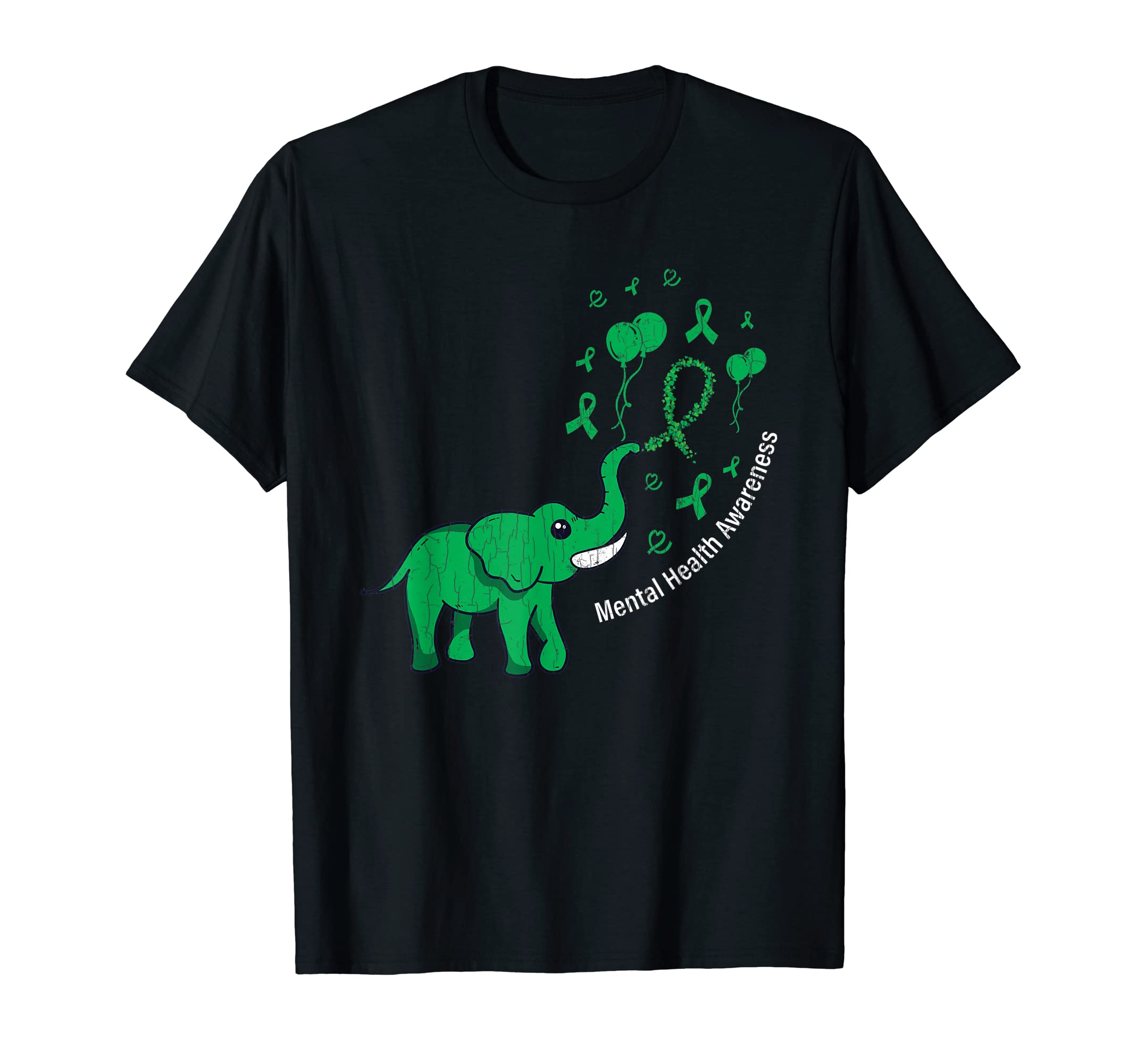 Elephant Mental Health Awareness T-Shirt - Unique Graphic Men Women - T-Shirt, Sweatshirt, Hoodie
