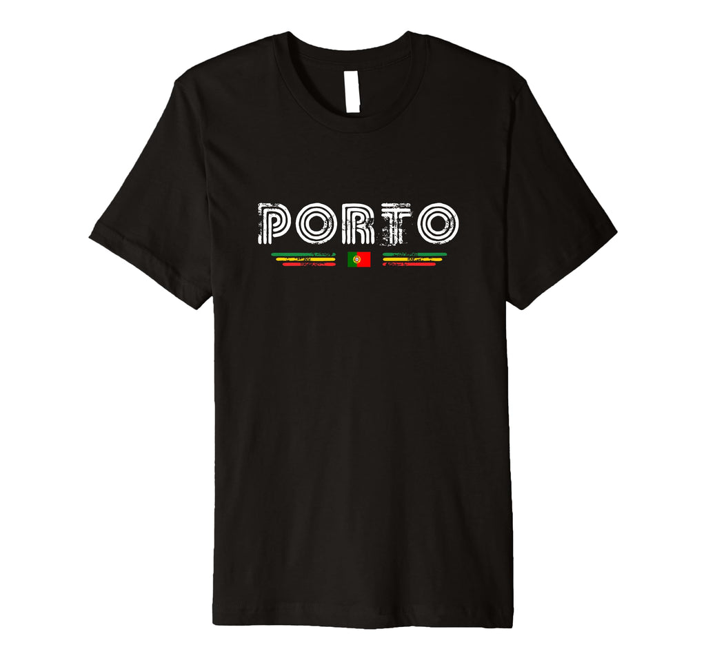 Porto Portugal 70S 80S Type T-Shirt - Unique Graphic Men Women - T-Shirt, Sweatshirt, Hoodie