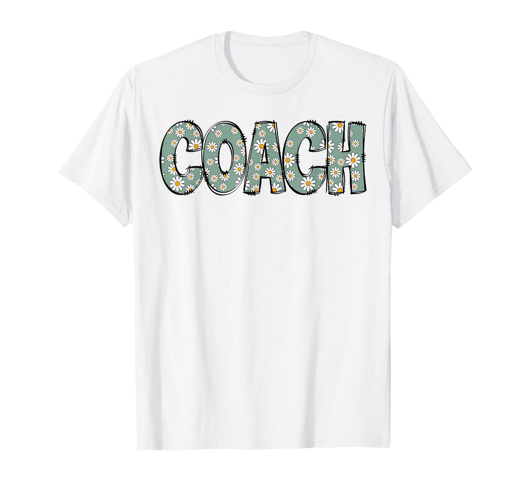 Coach Colorful Flowers Groovy Daisy T-Shirt - Aesthetic Graphic for Adults - T-Shirt, Sweatshirt, Hoodie
