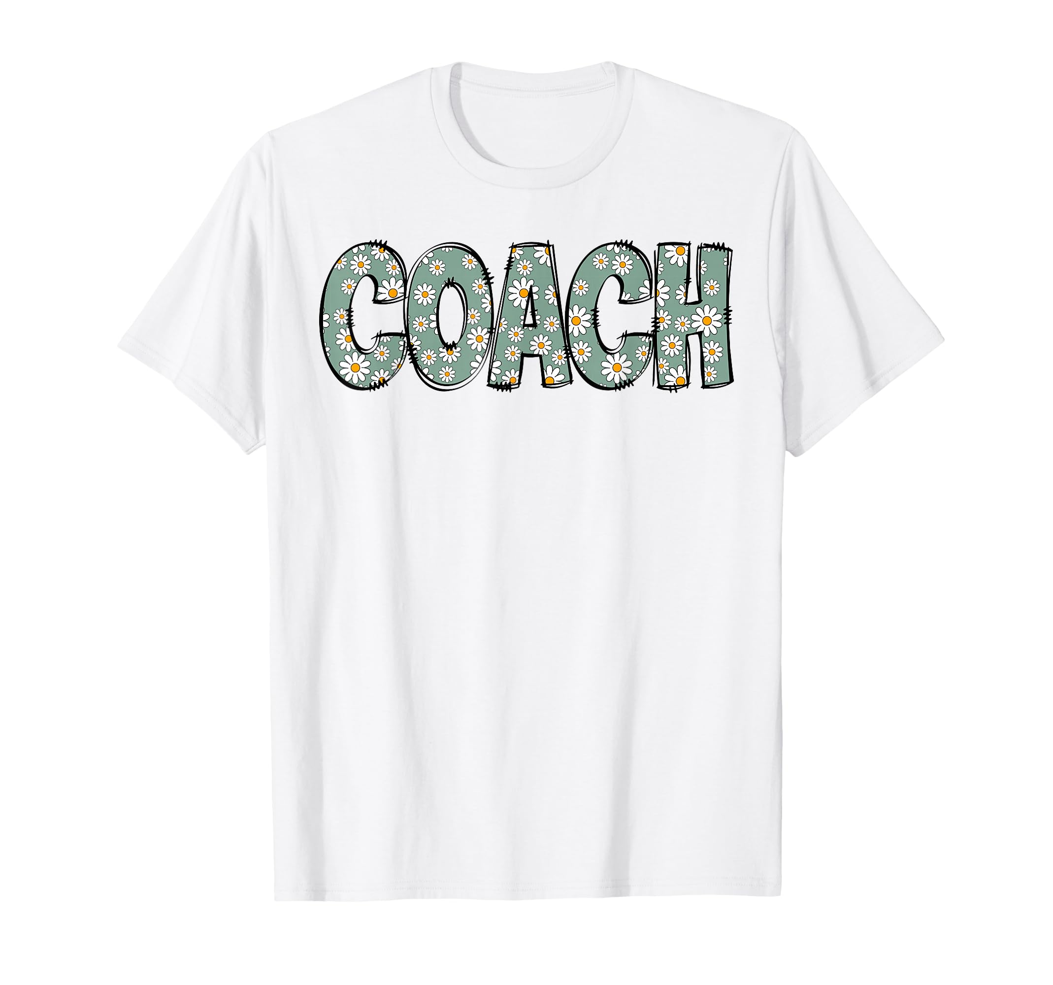 Coach Colorful Flowers Groovy Daisy T-Shirt - Aesthetic Graphic for Adults - T-Shirt, Sweatshirt, Hoodie