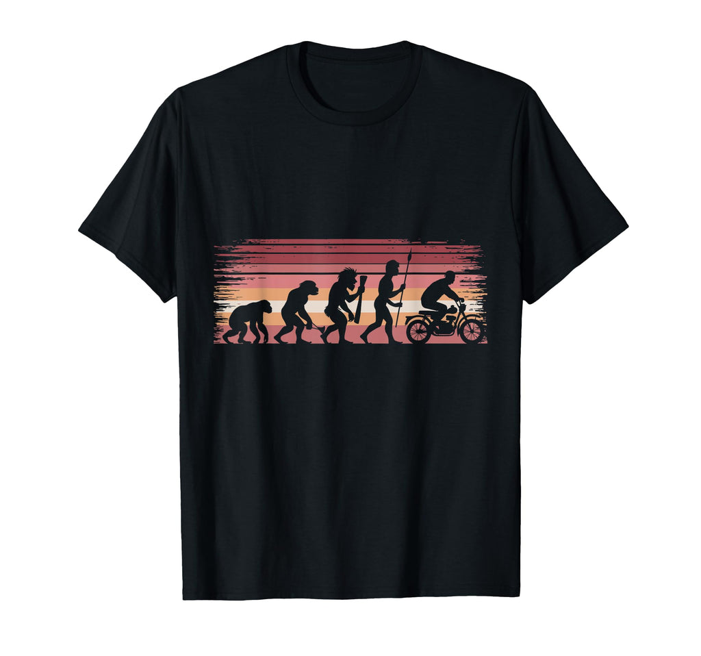 Motorcycle Evolution Human Biker T-Shirt - Aesthetic Graphic Unisex - T-Shirt, Sweatshirt, Hoodie