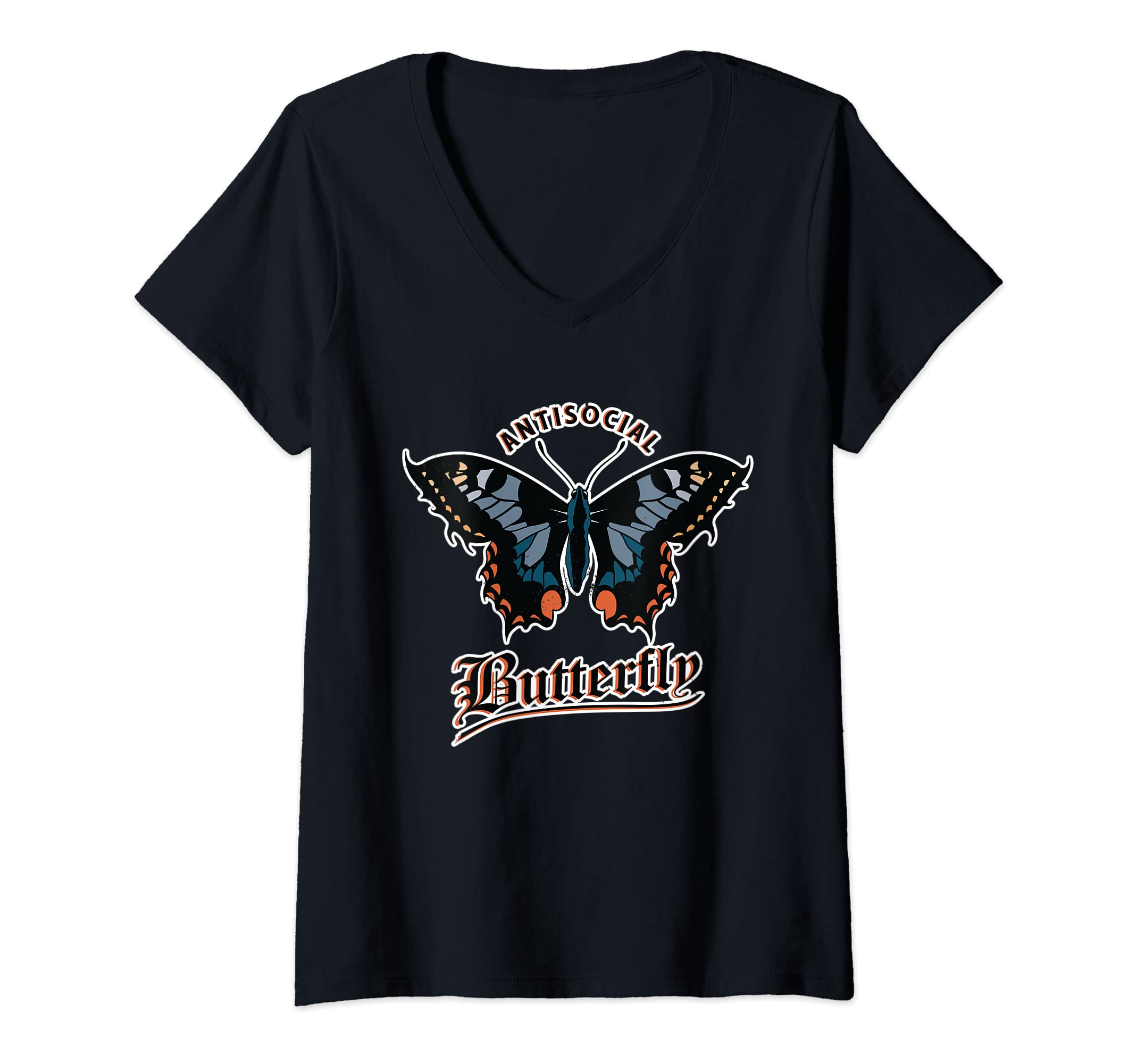 Womens Antisocial Butterfly T-Shirt - Casual Everyday Wear for Adults - T-Shirt, Sweatshirt, Hoodie