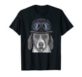 American Foxhound Wearing Motorcycle T-Shirt - Novelty Apparel for Adults - T-Shirt, Sweatshirt, Hoodie