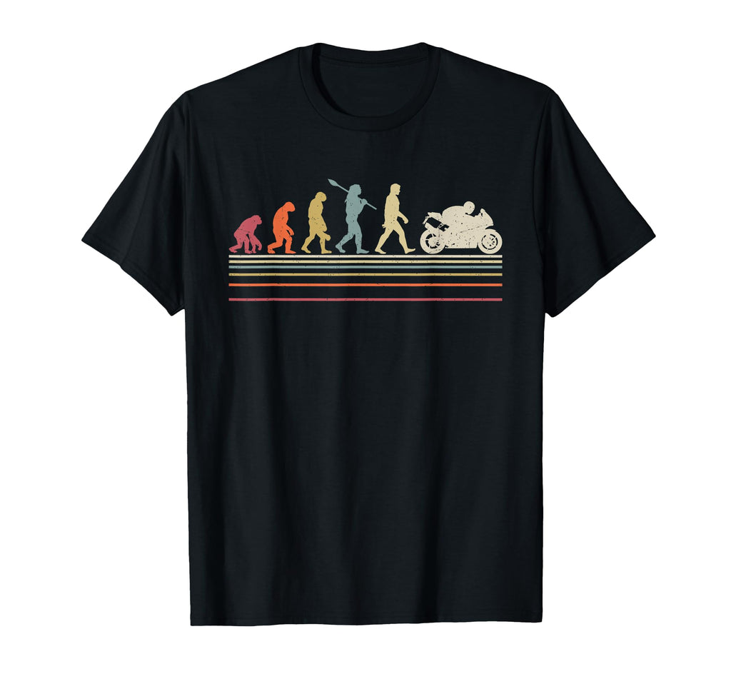 Motorcycle Evolution Motorcyclist T-Shirt - Fun Novelty Design Unisex - T-Shirt, Sweatshirt, Hoodie
