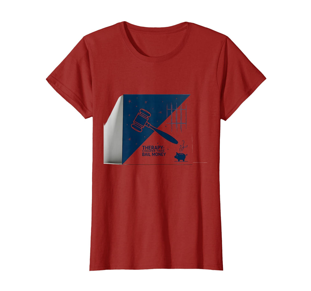 Mental Health Therapy Cheaper Than Bail T-Shirt - Aesthetic Graphic Unisex - T-Shirt, Sweatshirt, Hoodie