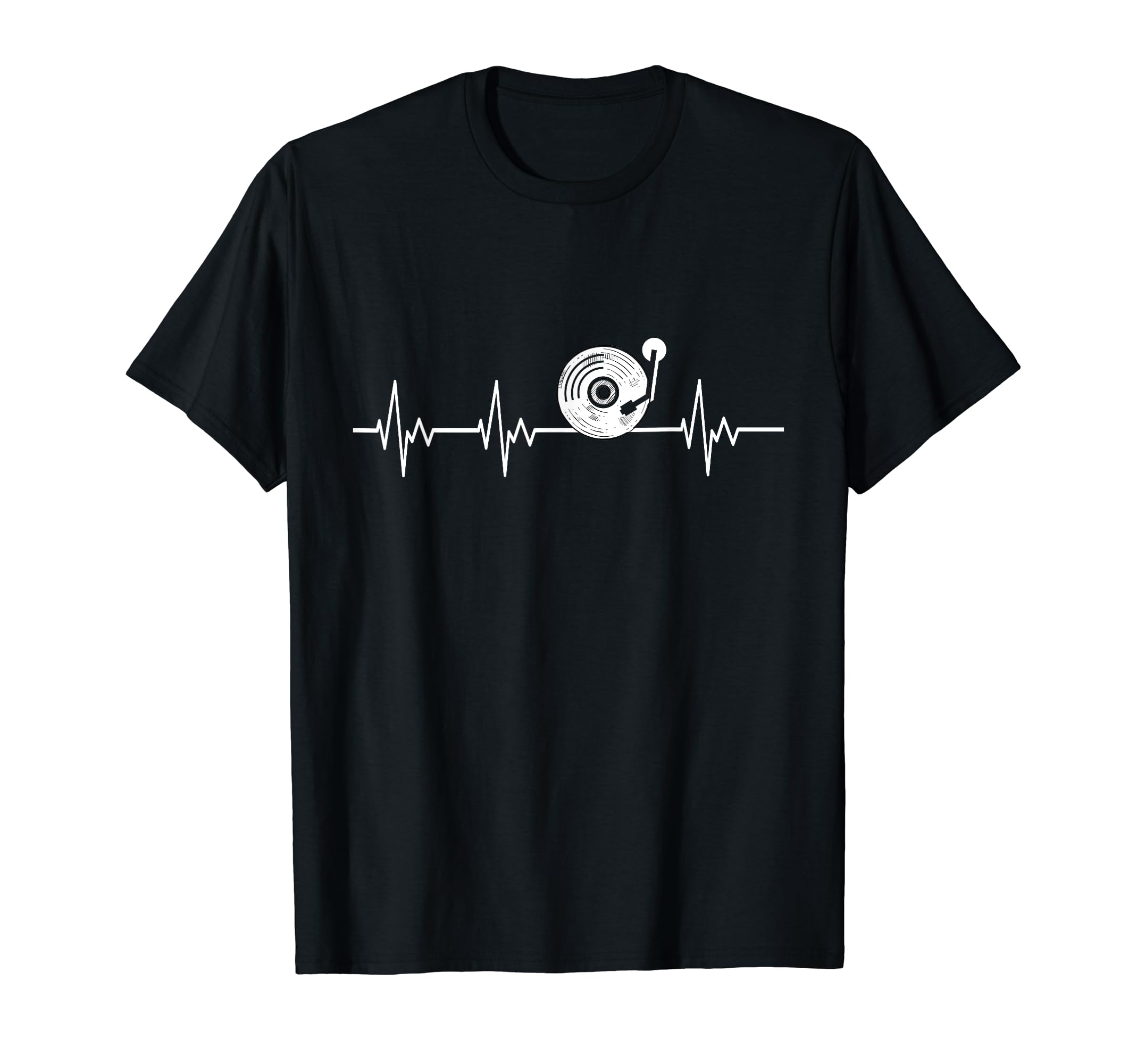 Vinyl Record Heartbeat Record T-Shirt - Aesthetic Graphic for Adults - T-Shirt, Sweatshirt, Hoodie